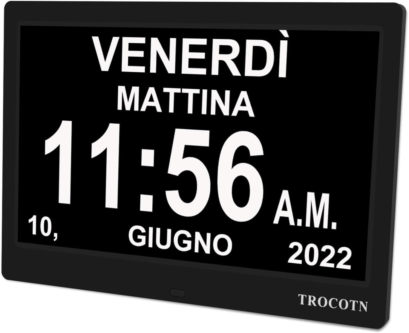 Trocotn Orologio digitale 10 Pollici con ampio display, Nero - immagine 1