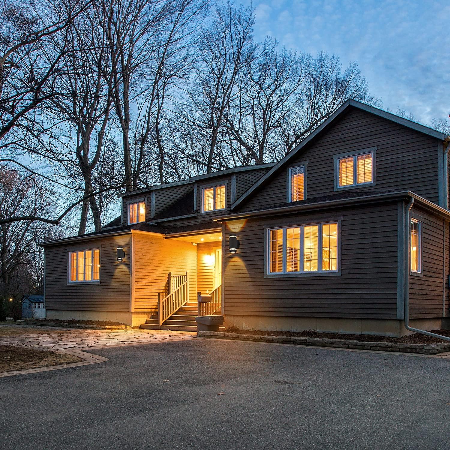 Celavy LED Applique da Esterno Parete 4 Pezzi, Nero - immagine 4