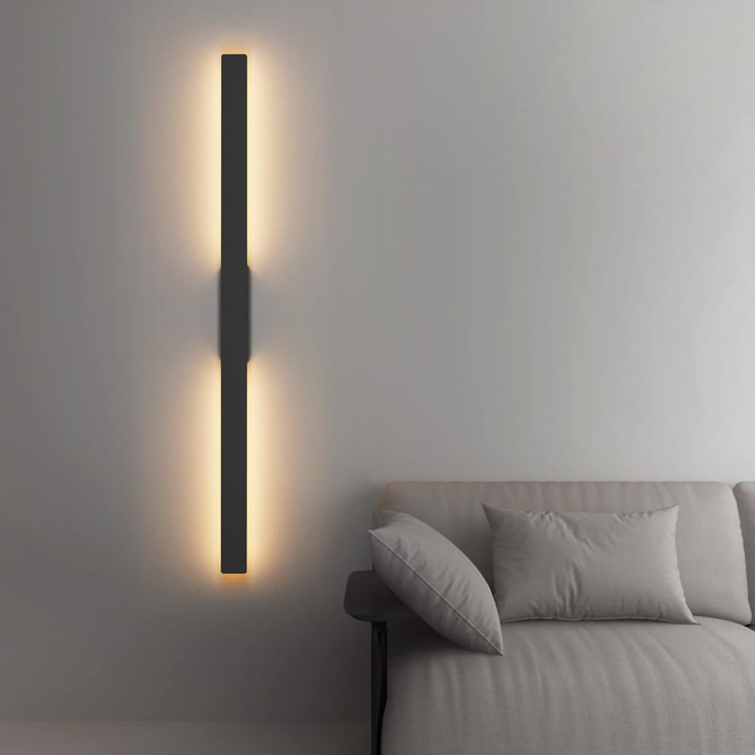 Klighten Applique Lunga da Esterno/Interno 28W 104cm, Nero - immagine 6