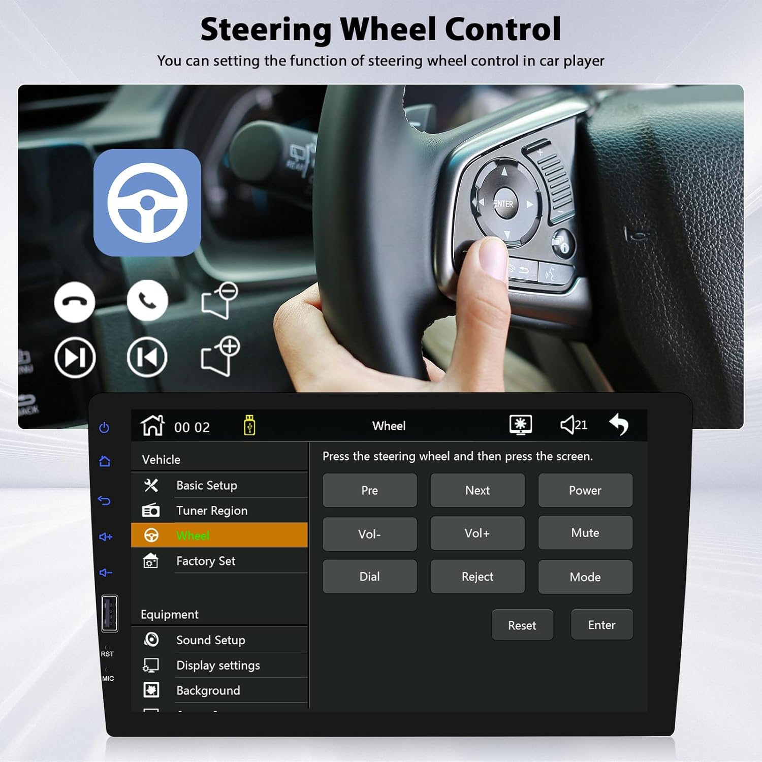 Inefala Autoradio Bluetooth 1 Din 9" Touchscreen - immagine 6