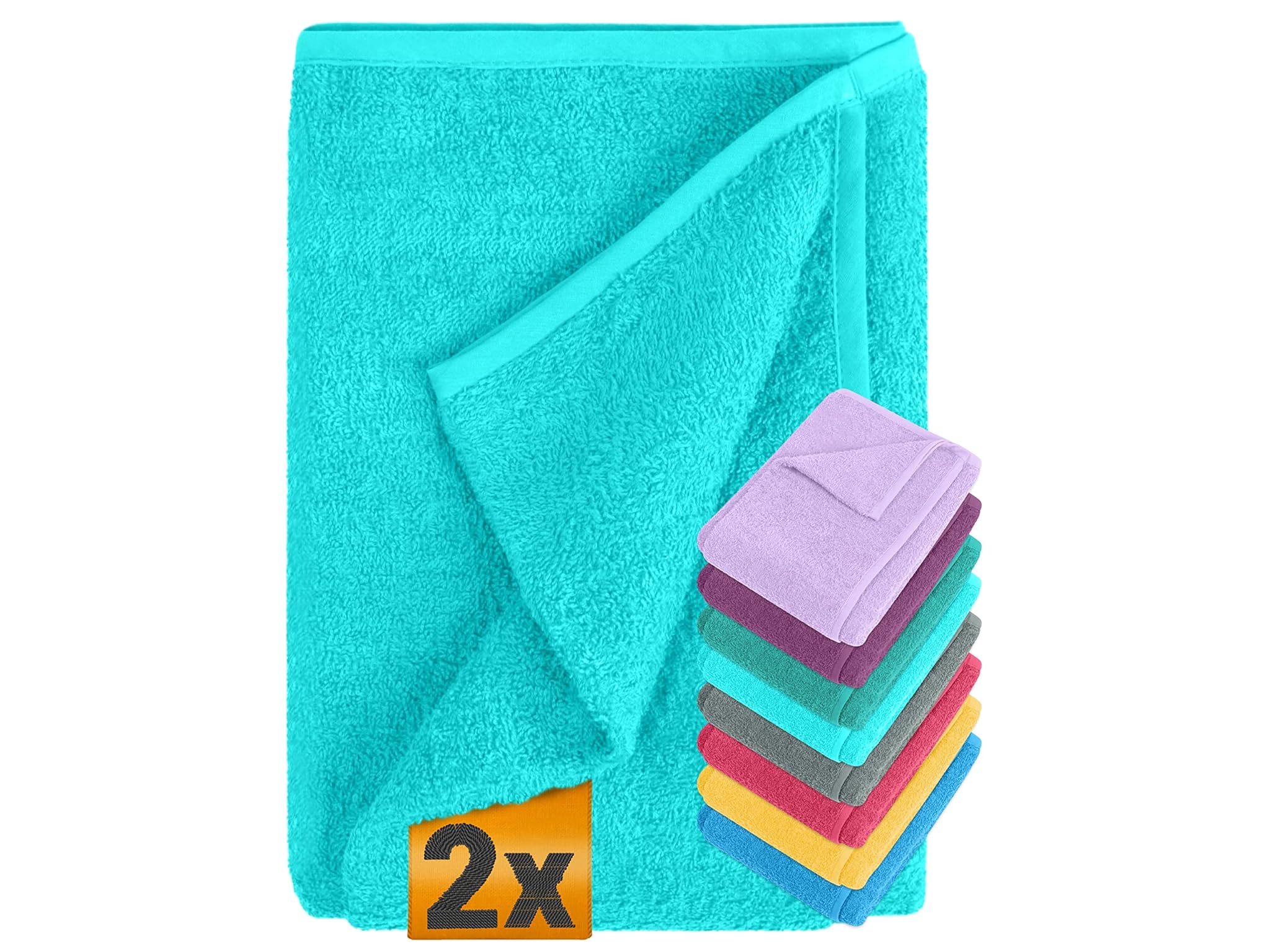 Set 2 Cuscini per Lettino da Giardino 70x200 cm Turchese