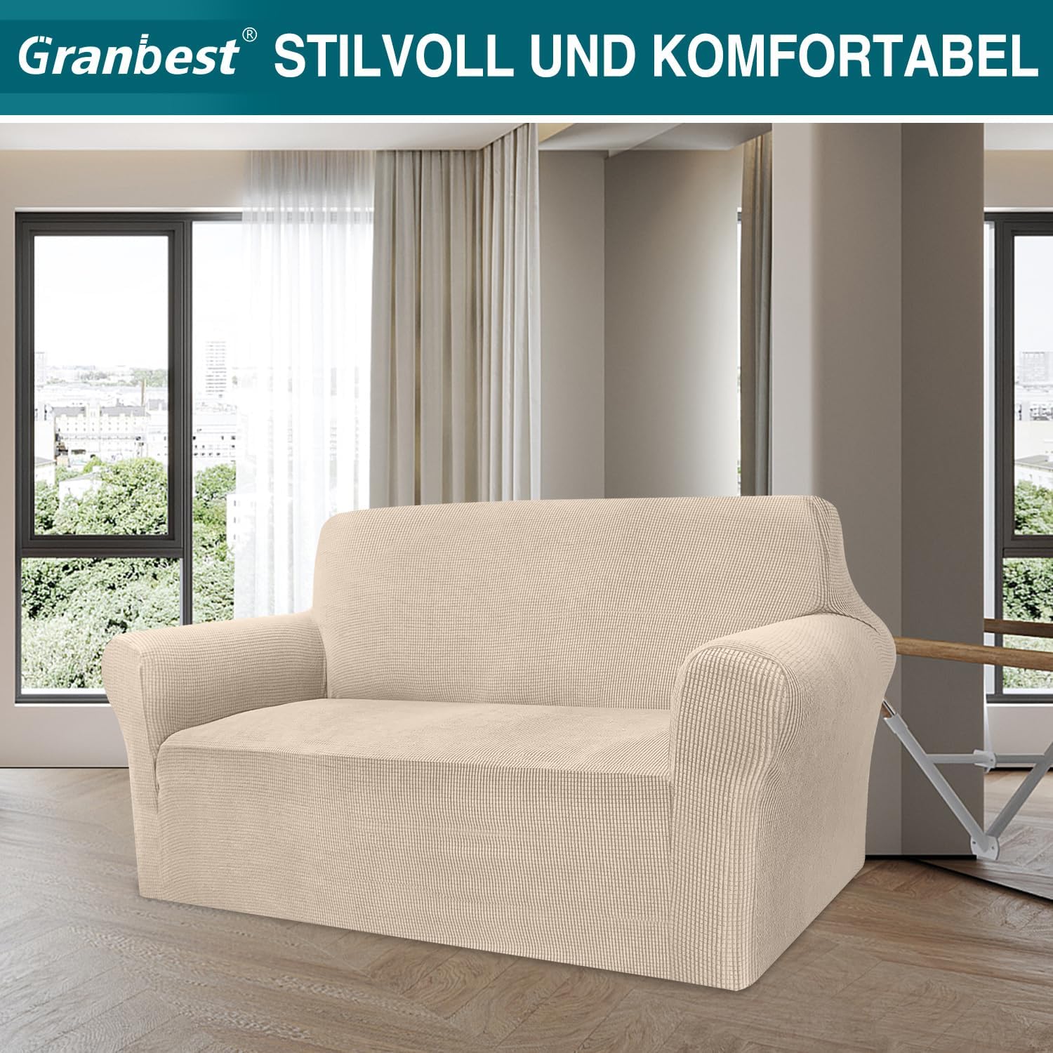 Granbest Copridivano Elasticizzato Jacquard - immagine 2