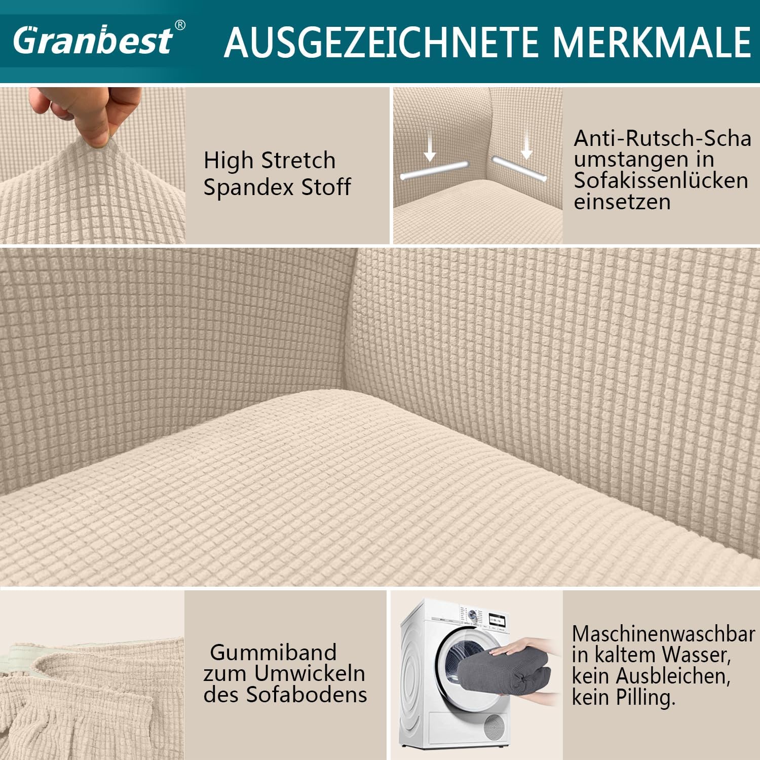 Granbest Copridivano Elasticizzato Jacquard - immagine 3