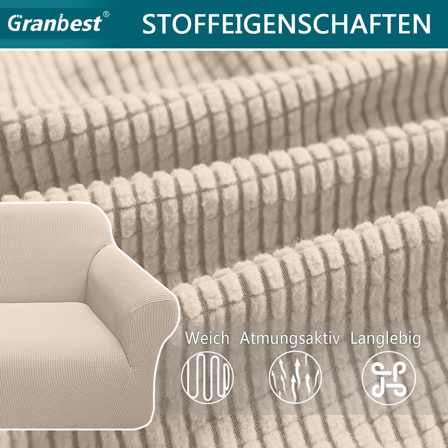 Granbest Copridivano Elasticizzato Jacquard - immagine 4