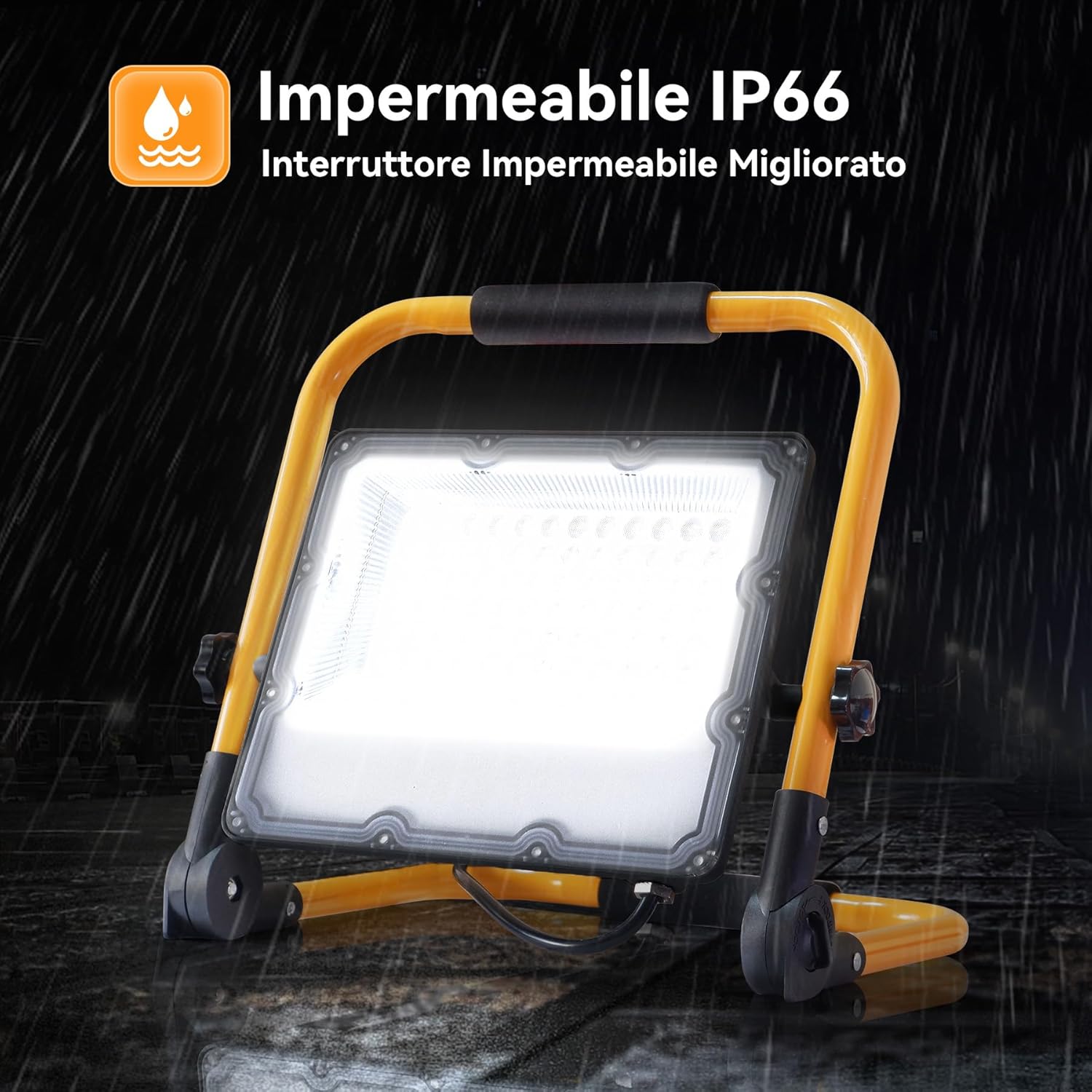 Faretto LED da Cantiere 100W Portatile - immagine 2