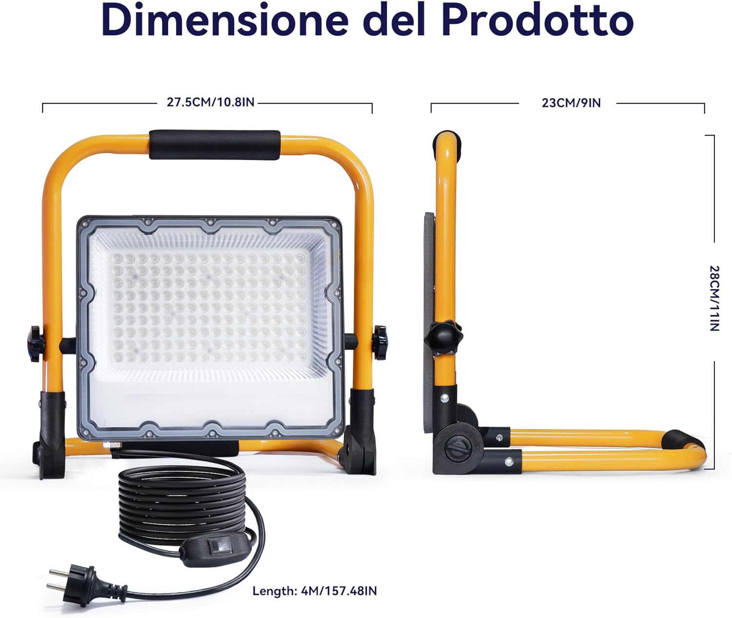 Faretto LED da Cantiere 100W Portatile - immagine 5