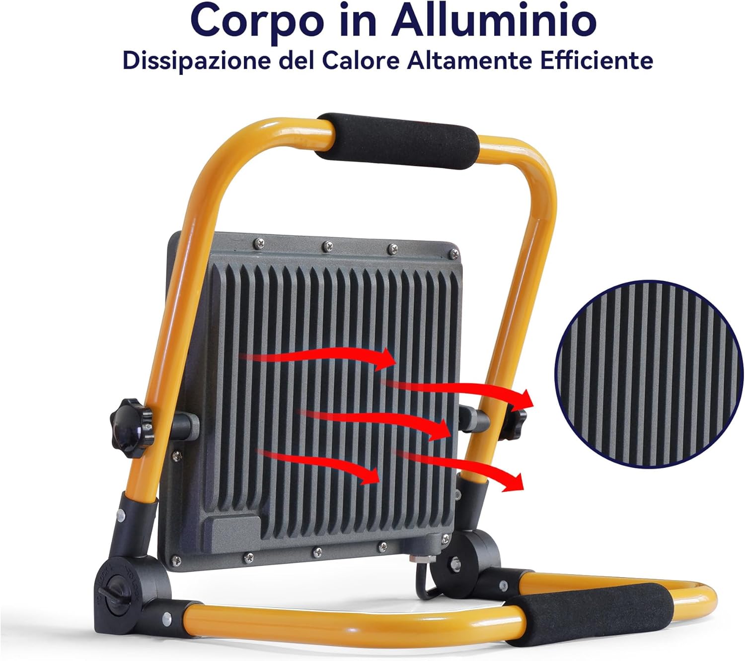 Faretto LED da Cantiere 100W Portatile - immagine 6