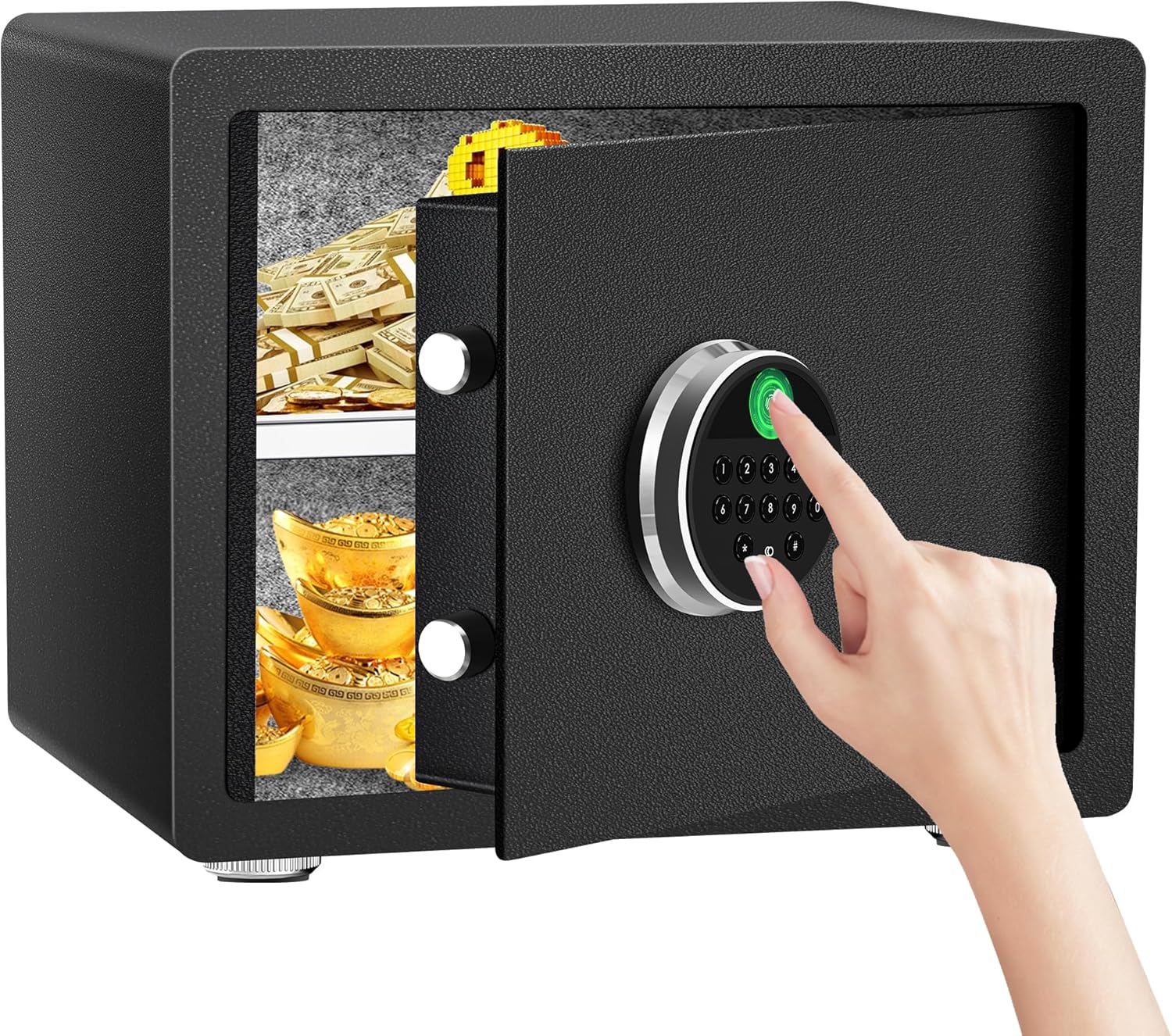 Hsgcjs Cassaforte Biometrica con Tastiera Digitale - immagine 1