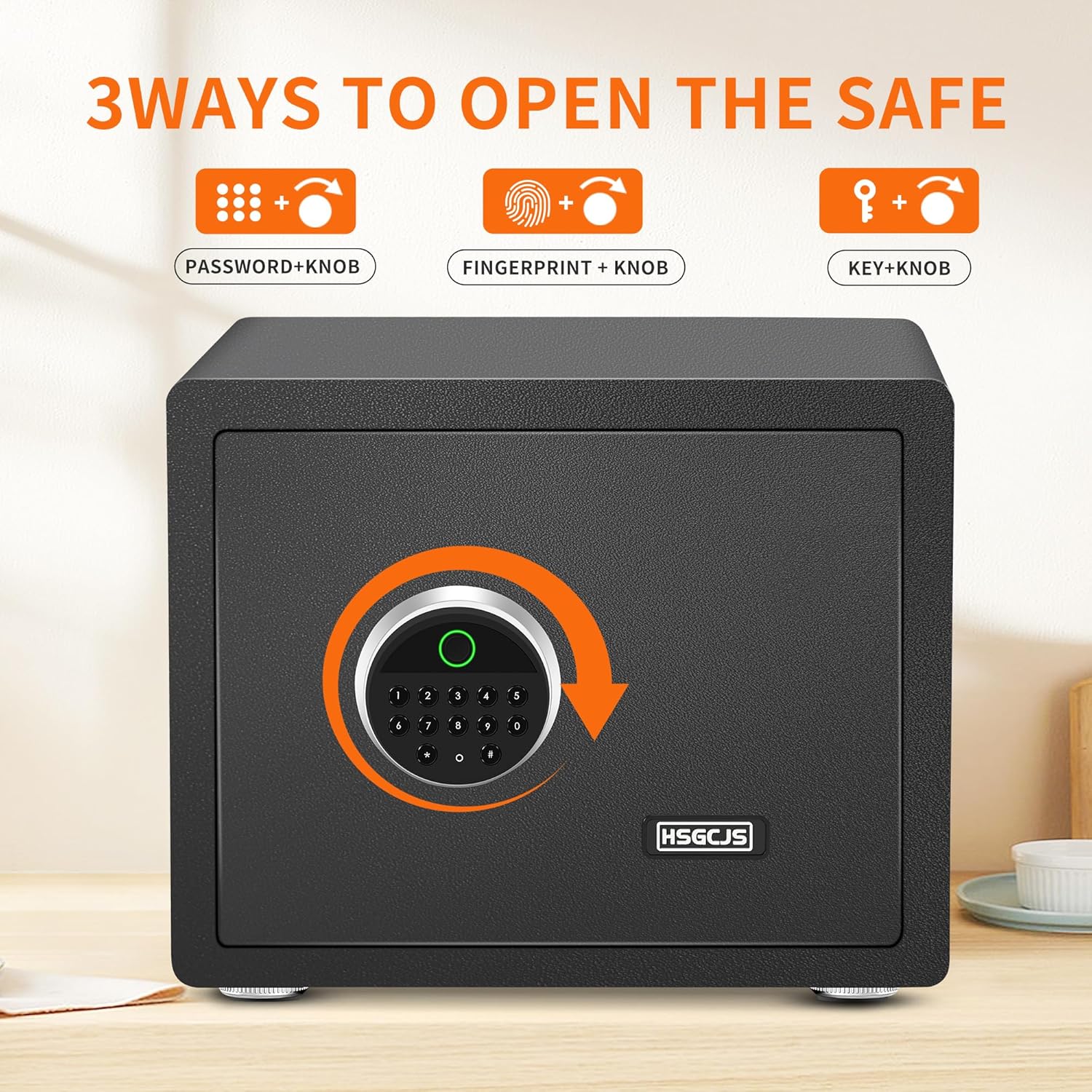 Hsgcjs Cassaforte Biometrica con Tastiera Digitale - immagine 3