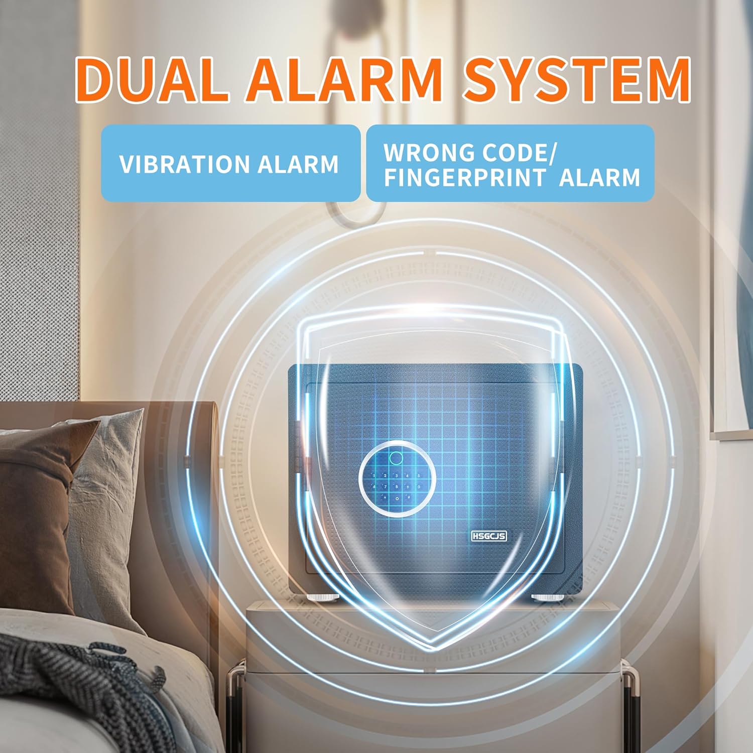 Hsgcjs Cassaforte Biometrica con Tastiera Digitale - immagine 6