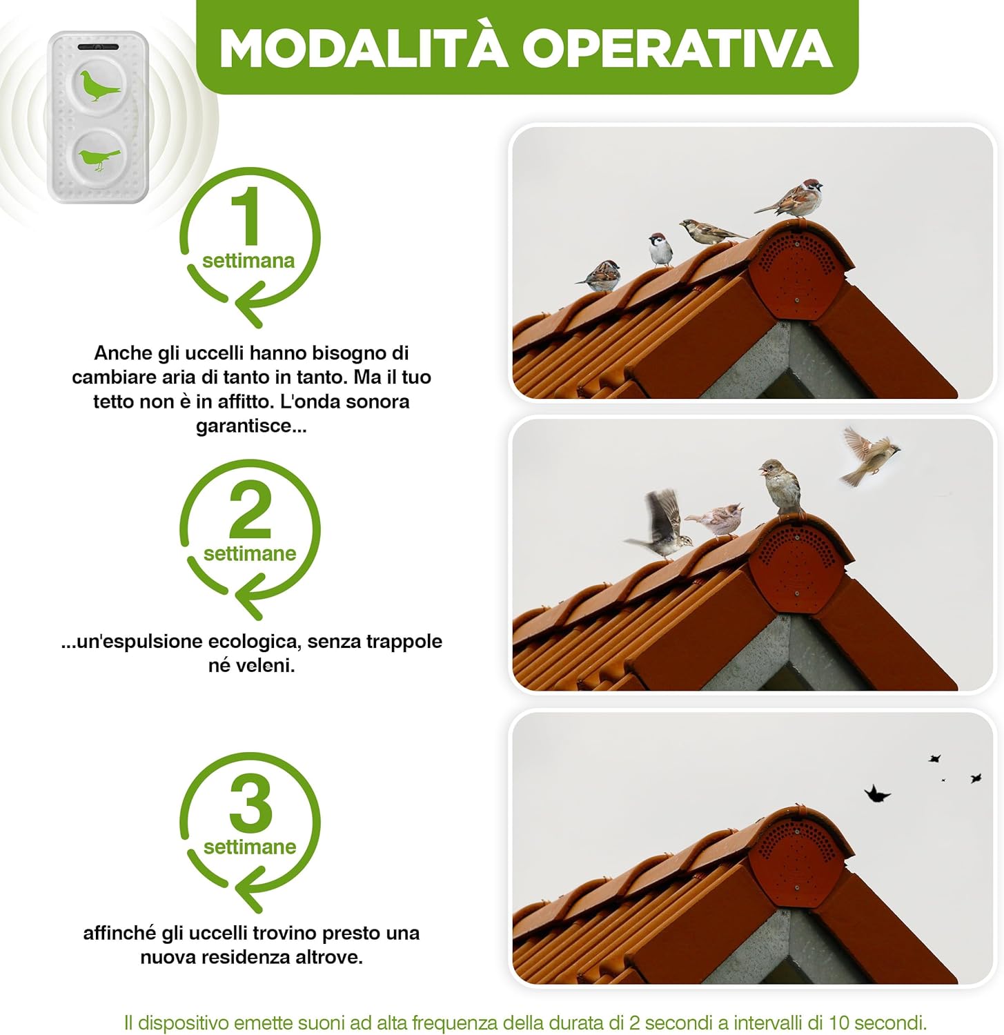 Isotronic Deterrente Piccioni Ultrasuoni (2 pezzi) - immagine 5