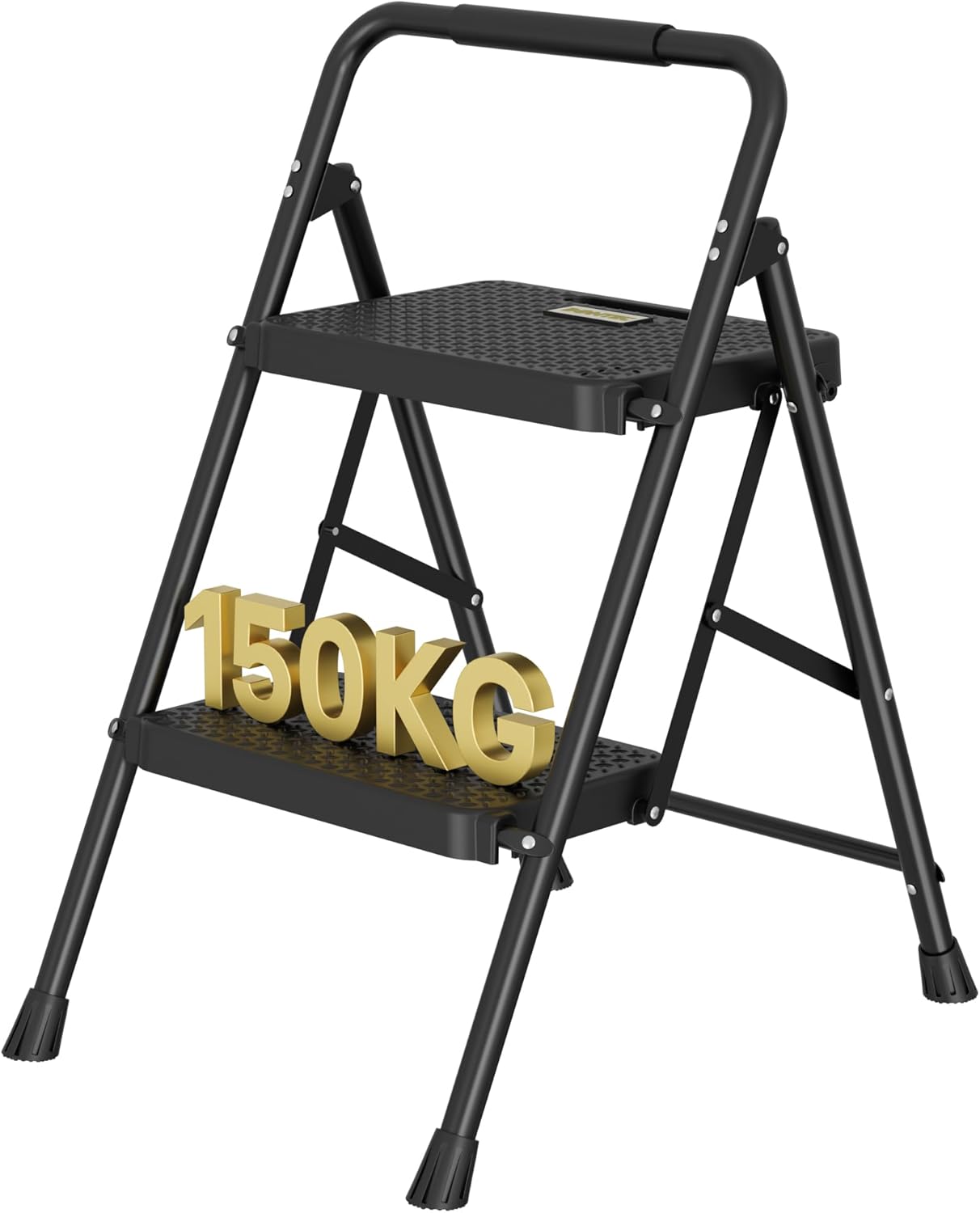 Bontec Scala a 2 Gradini Pieghevole, Nera - immagine 1