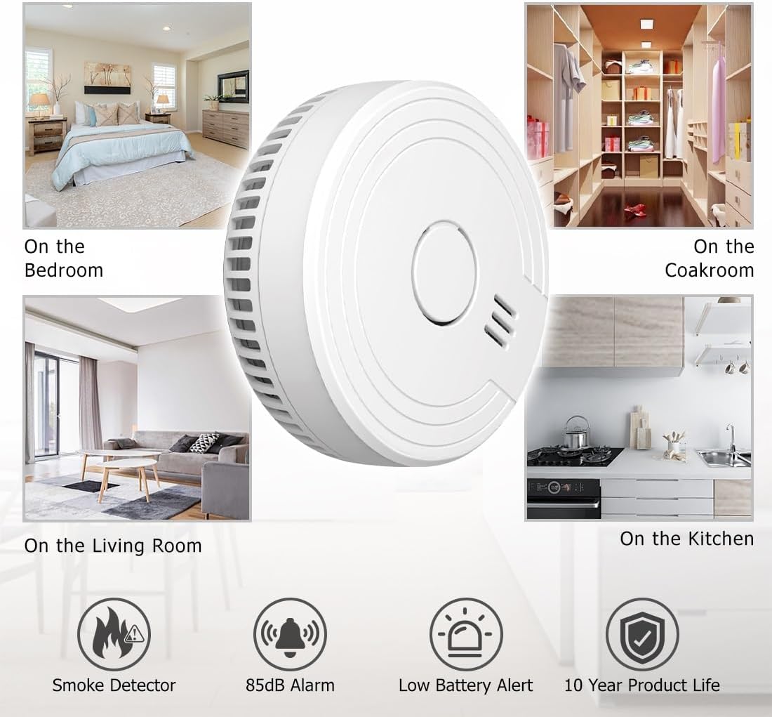 Elro FS180561M Rilevatori di Fumo 9V, Bianco (6 Pezzi) - immagine 4