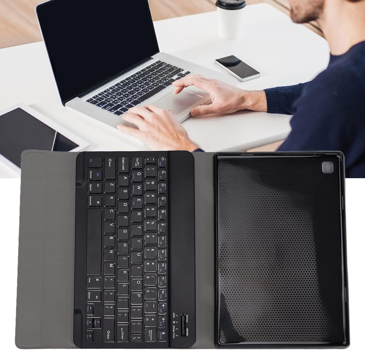 Fdit Custodia 3 in 1 con Tastiera Wireless Bluetooth - immagine 2