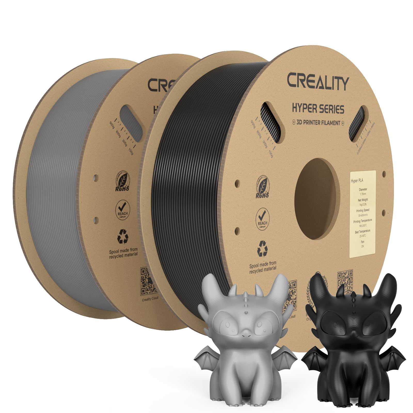 Creality Hyper PLA Filament 2KG Nero+Grigio