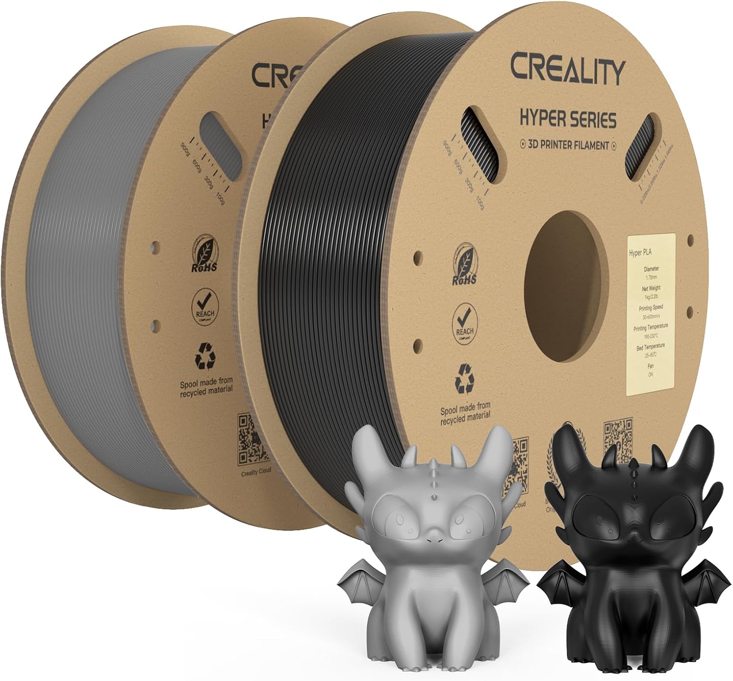 Creality Hyper PLA Filament 2KG Nero+Grigio - immagine 1