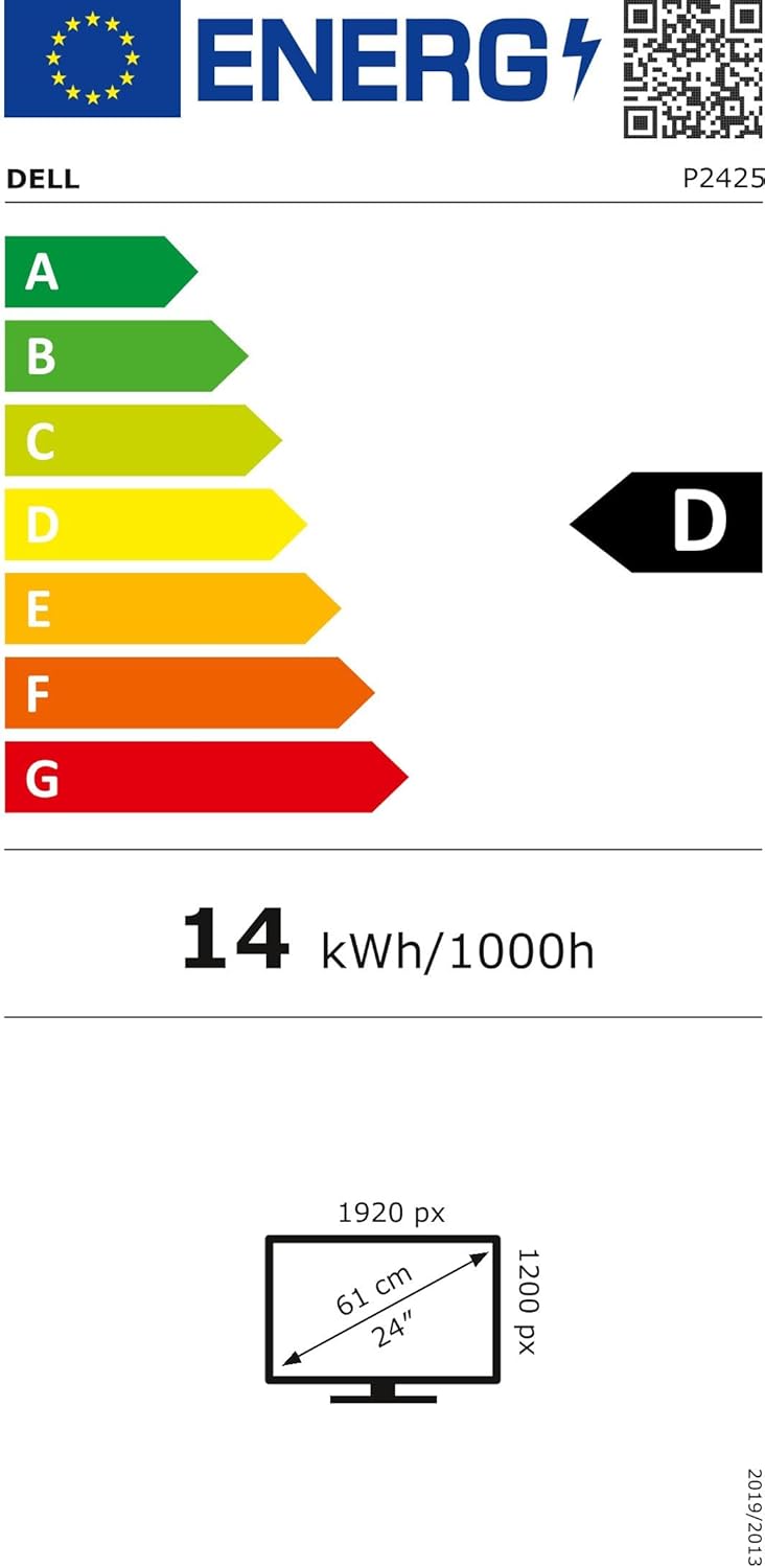 Dell P2425 Monitor 24" WUXGA 100Hz IPS, Nero - immagine 7