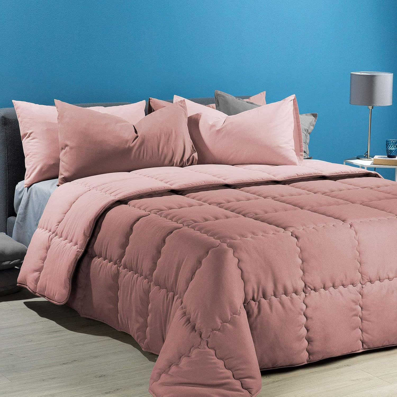 Caleffi - Trapunta Modern Tinta Unita Matrimoniale Rosa