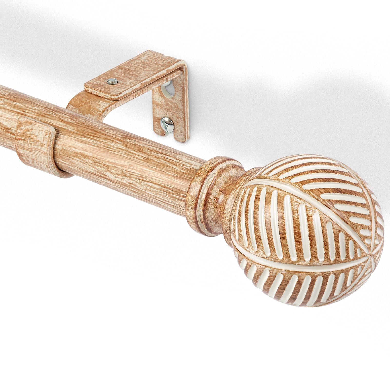 Asta Tende Telescopica Effetto Legno 76-198cm