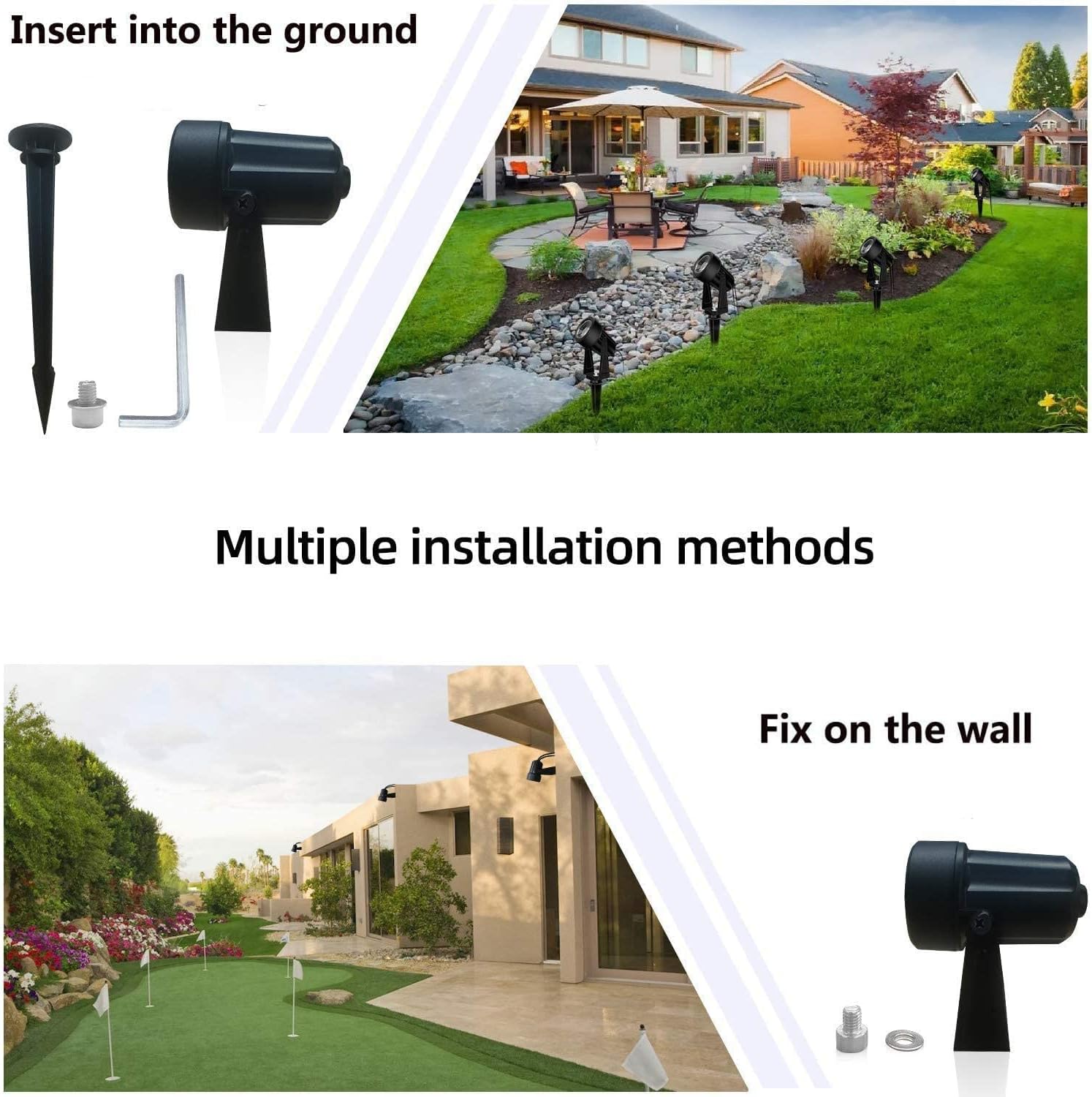 Svater Luci per Giardino 4x2W Faretti Esterno 14m - immagine 5