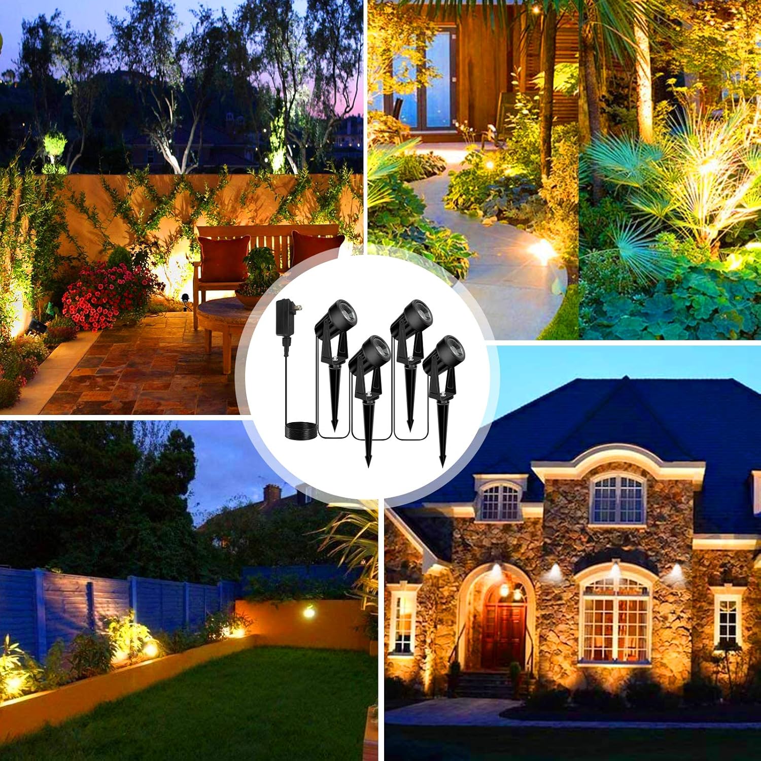 Svater Luci per Giardino 4x2W Faretti Esterno 14m - immagine 7