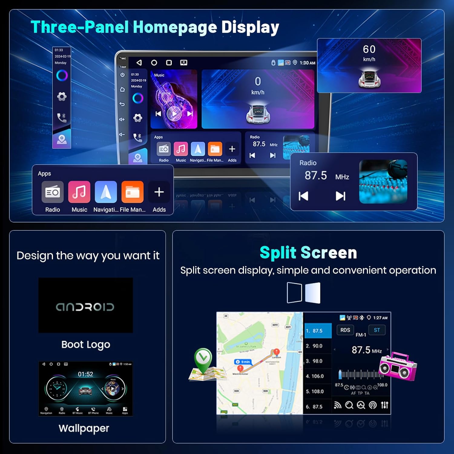 Hikity Android 15 Autoradio 9'' per Toyota Yaris (2005-2011) - immagine 6