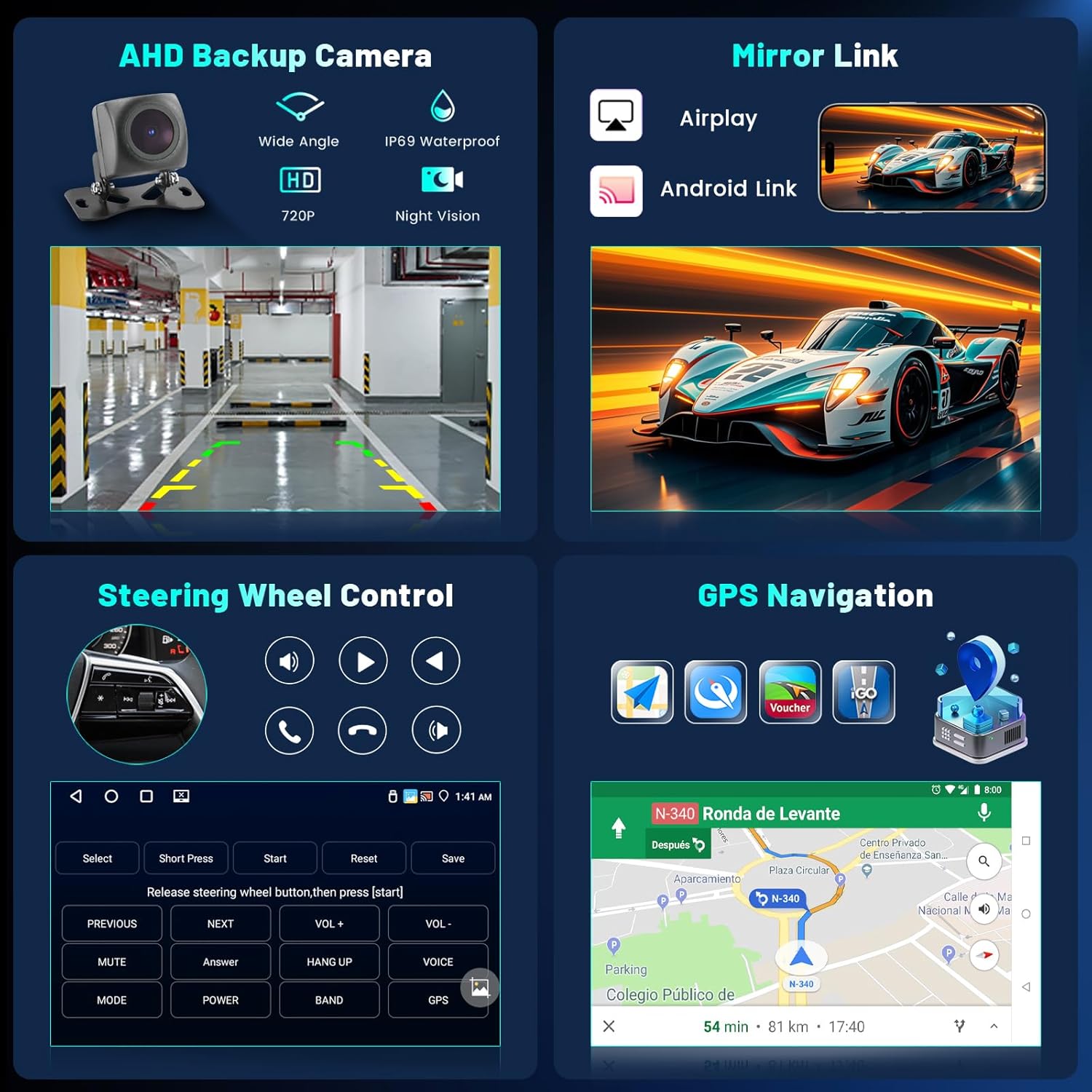 Hikity Android 15 Autoradio 9'' per Toyota Yaris (2005-2011) - immagine 8