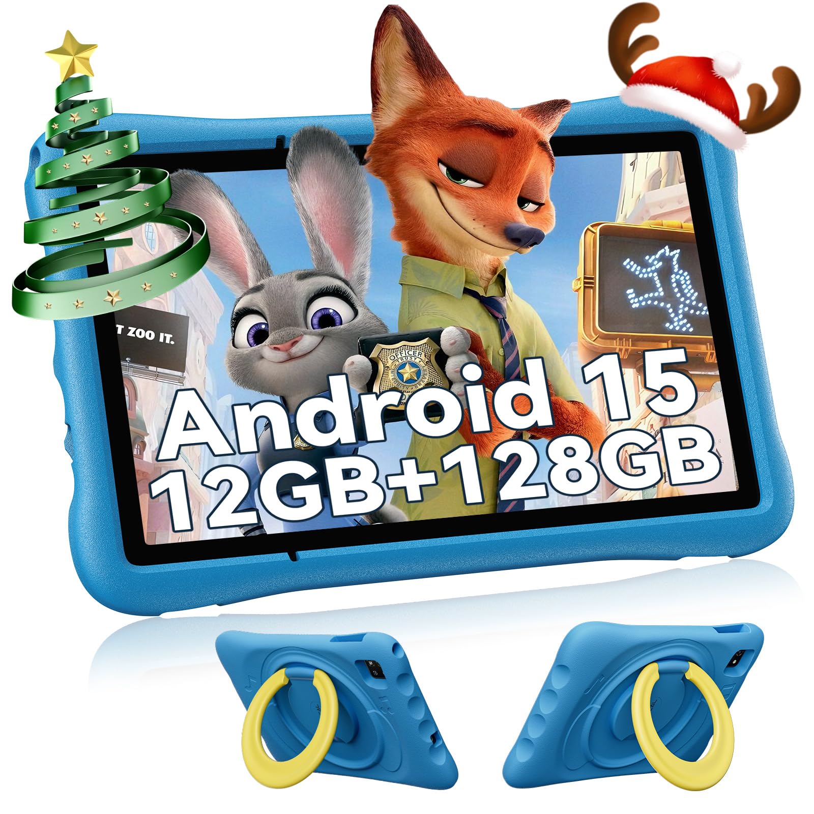 Oscal Tablet Bambini 10 Pollici Android 15, Blu