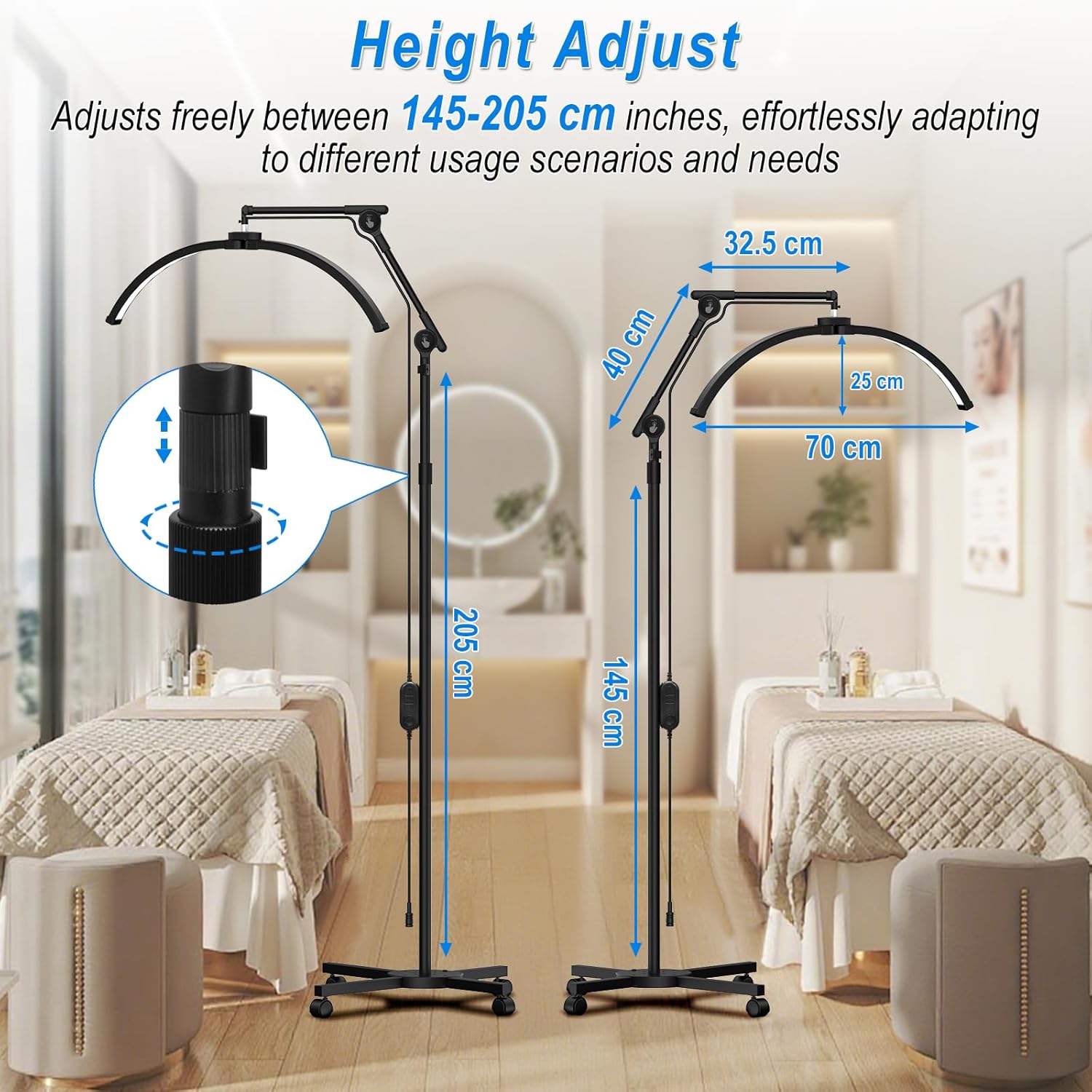 CGBE Lampada Extension Ciglia da Terra con Porta Cellulare - immagine 3