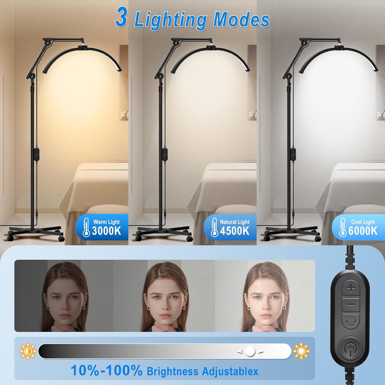 CGBE Lampada Extension Ciglia da Terra con Porta Cellulare - immagine 4