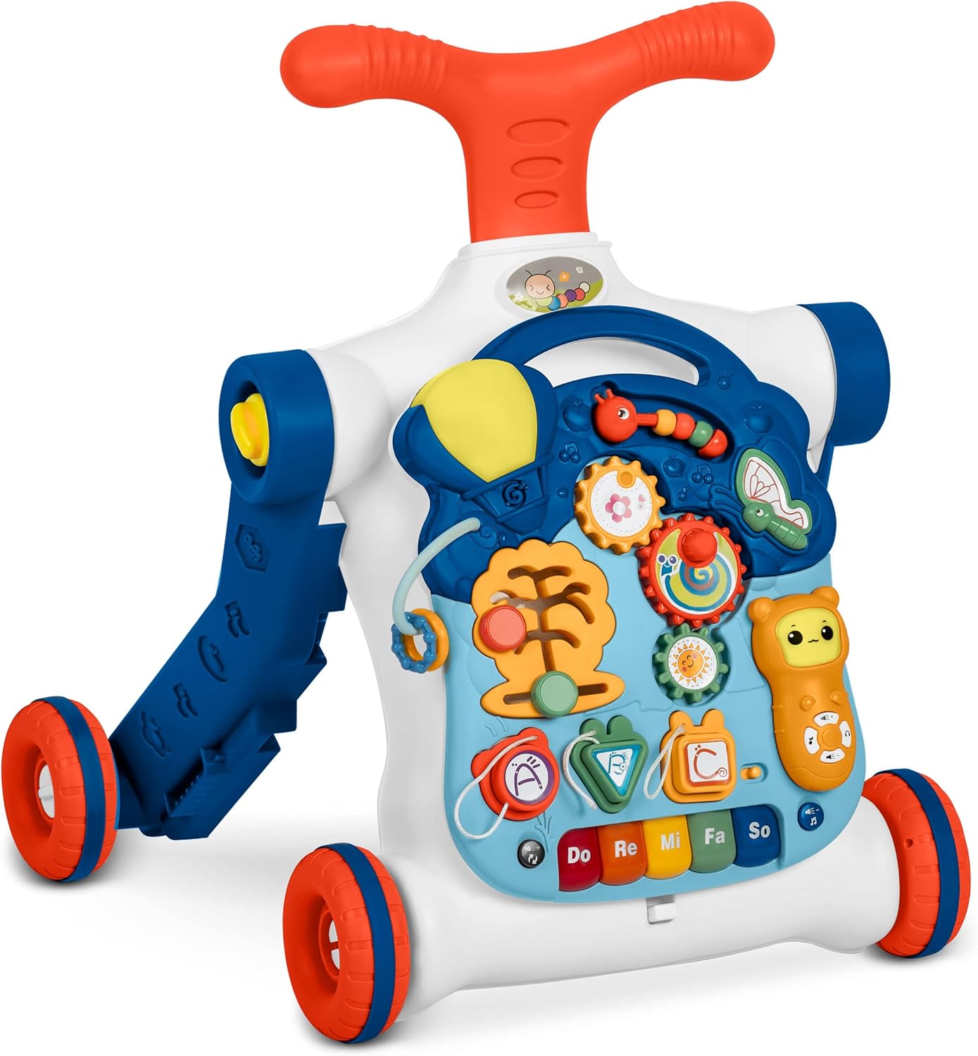 Tavolino educativo, lavagna, deambulatore interattivo, 5 in 1, blu, Ricokids - immagine 9