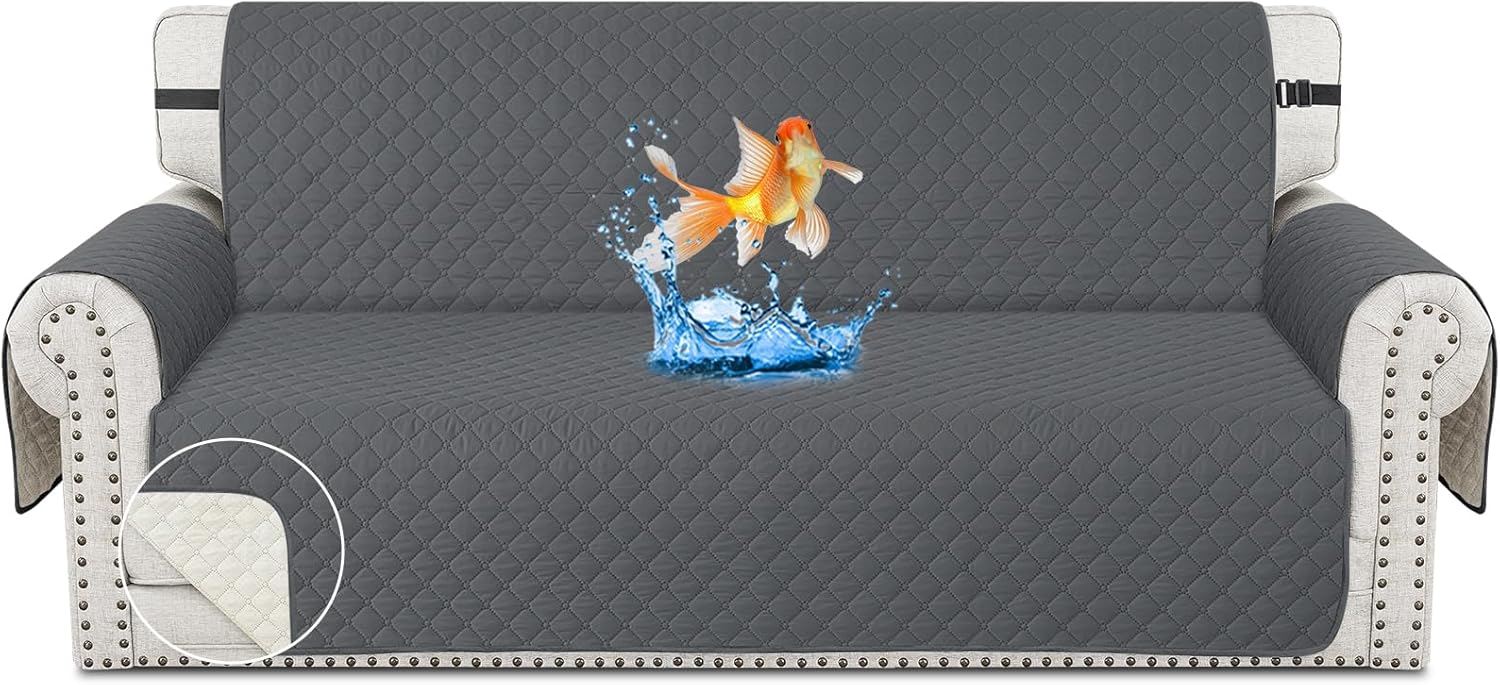 CHELZEN Copridivano Impermeabile 3 Posti - Grigio Scuro - immagine 1