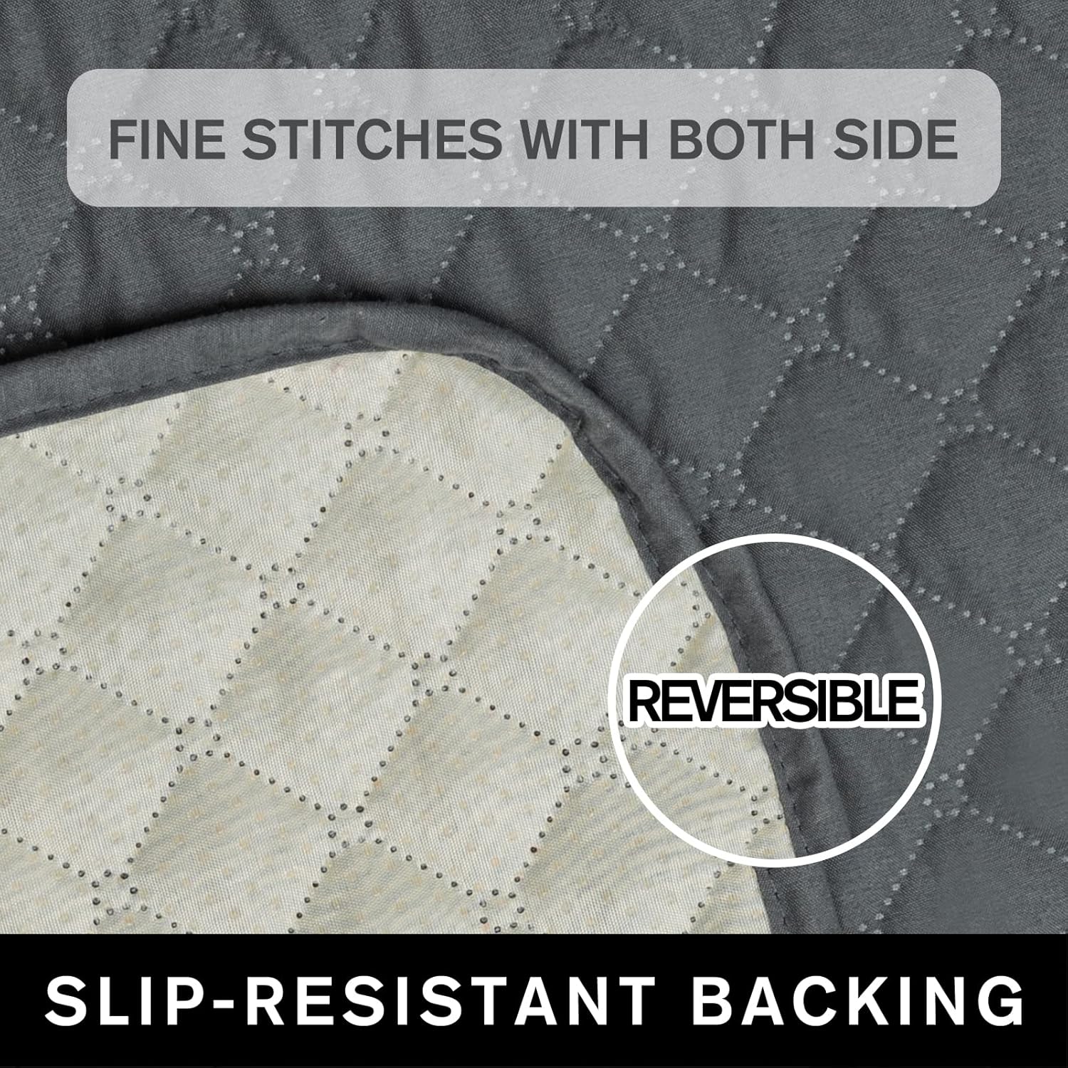 CHELZEN Copridivano Impermeabile 3 Posti - Grigio Scuro - immagine 3