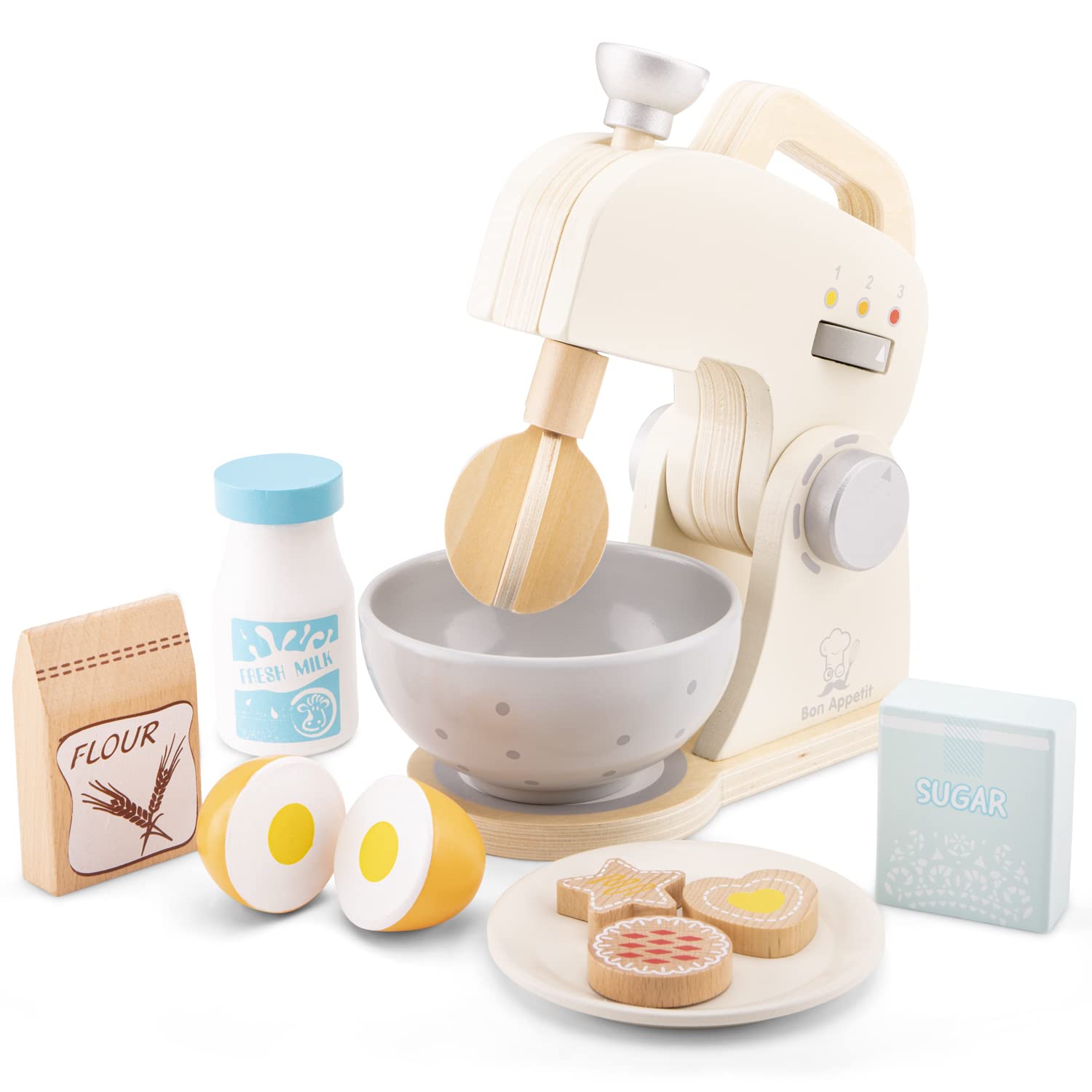 New Classic Toys- Mixer Set, Bianco, 10707