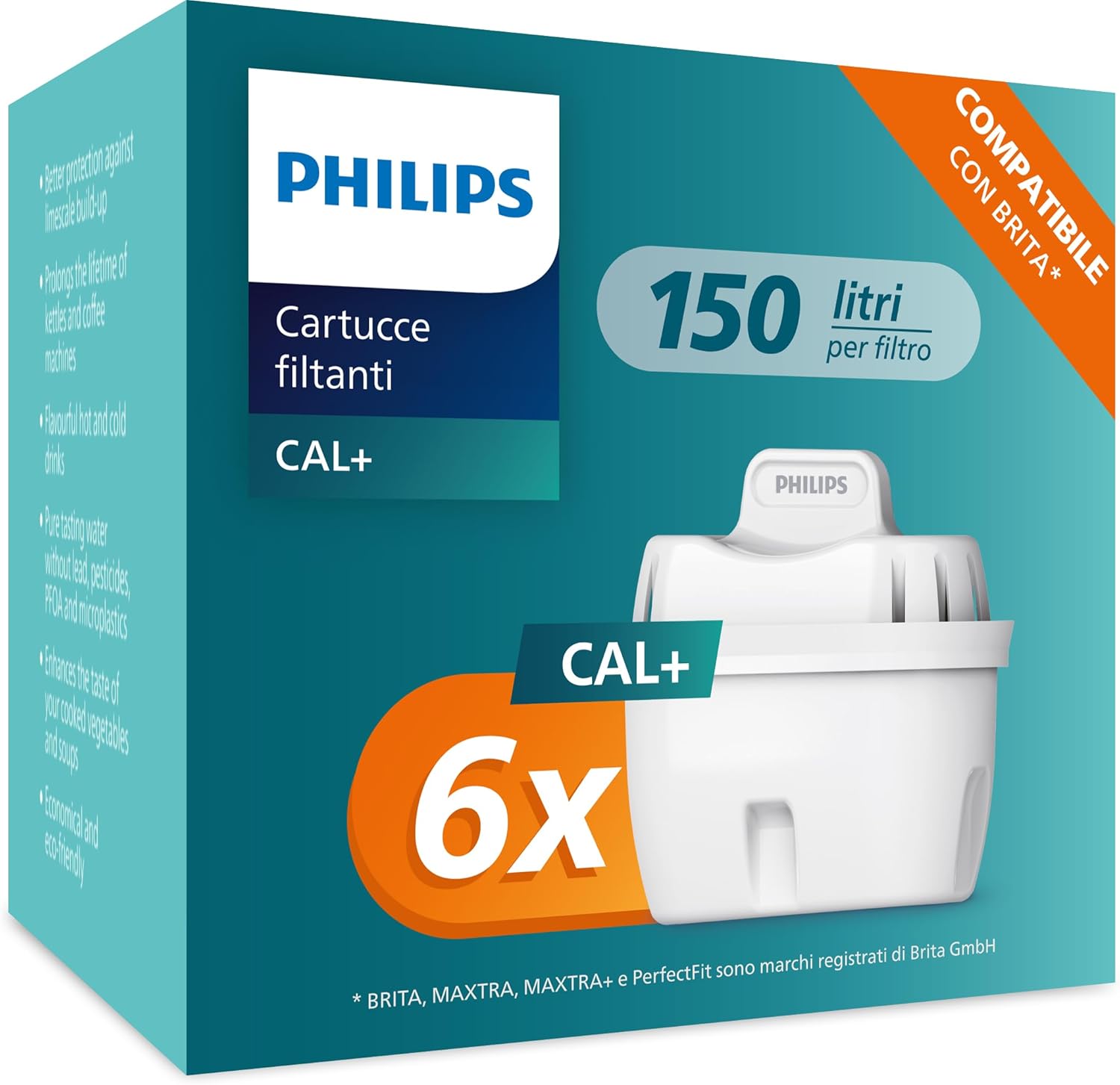 Philips Water Cartucce Filtranti SOFTENING+ (6 unità) - immagine 1