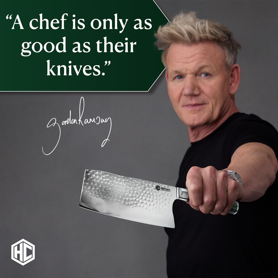 Hexclad Coltello Mannaia Lama Damasco 18cm - immagine 2