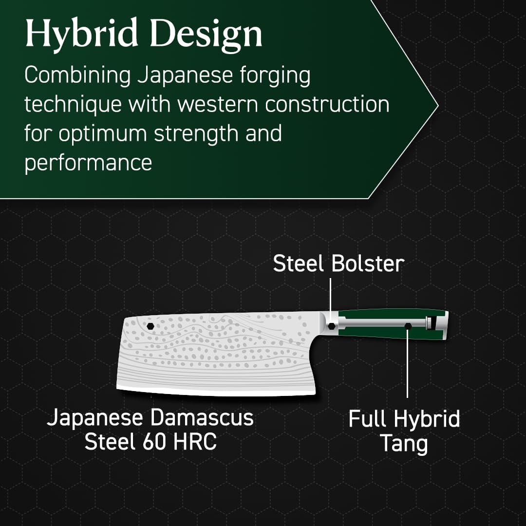 Hexclad Coltello Mannaia Lama Damasco 18cm - immagine 3