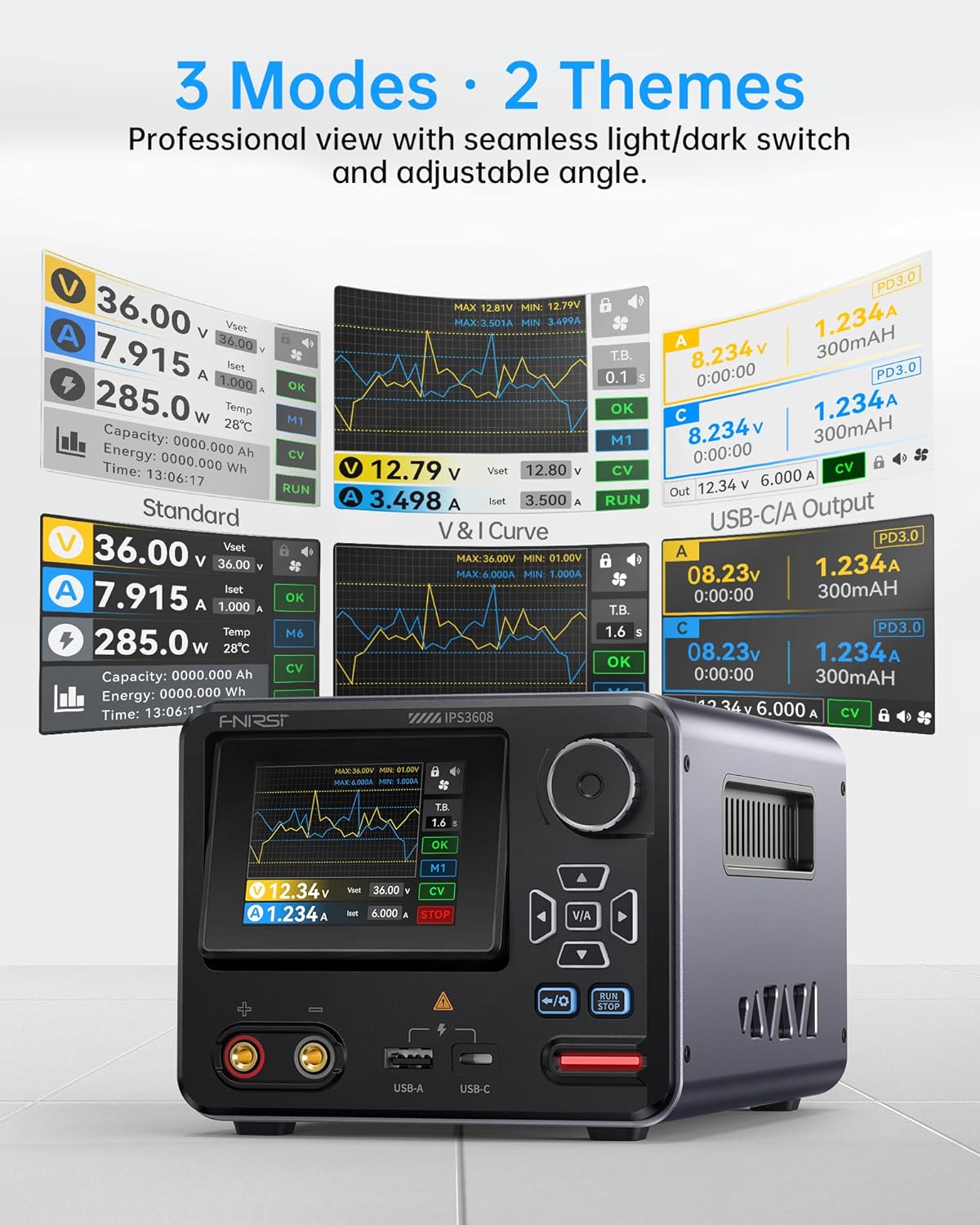 Fnirsi IPS3608 Alimentatore CC Variabile 36V 8A - immagine 4