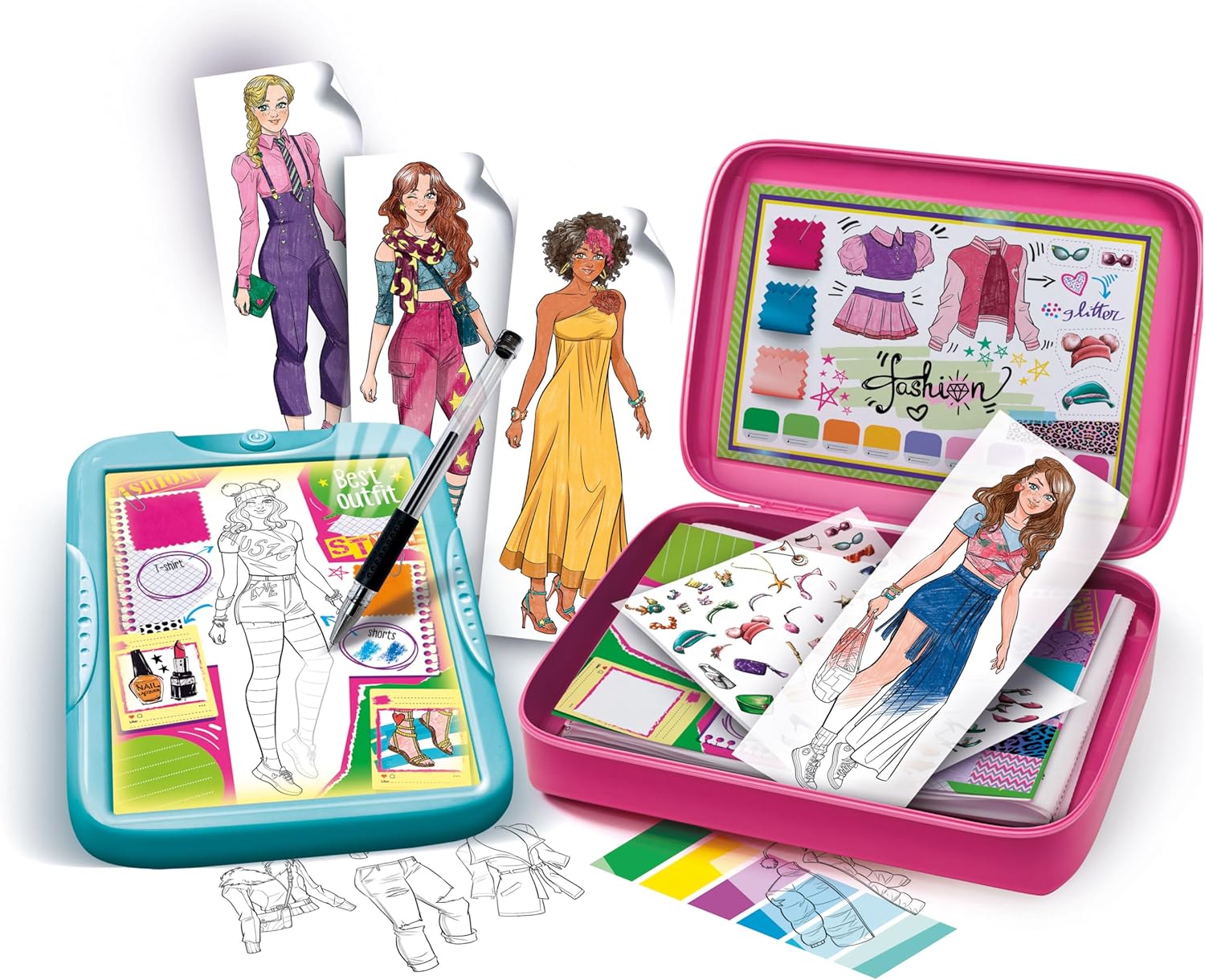 Clementoni Fashion Designer - Gioco Disegno con Luce - immagine 2