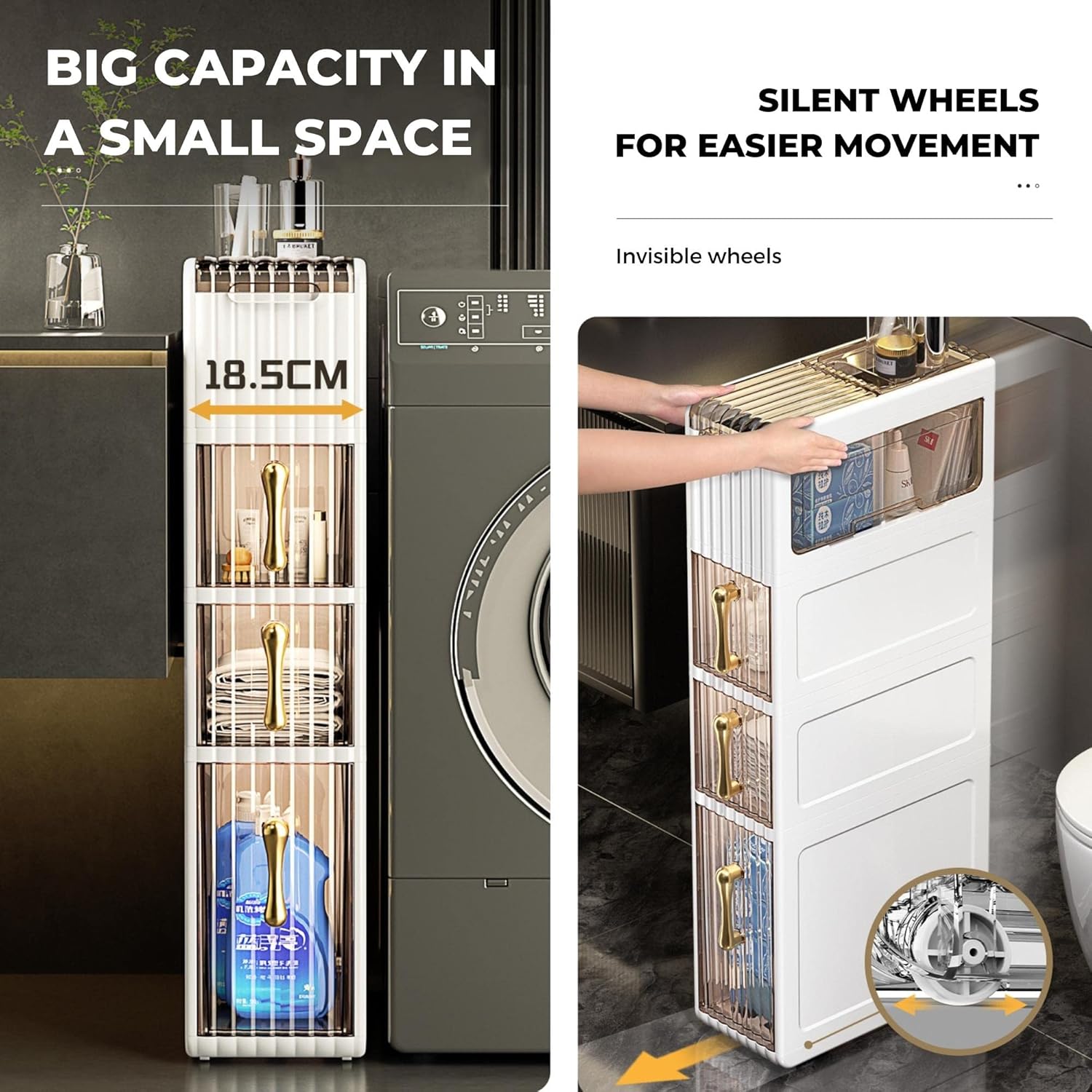 Magic Select Organizer Bagno Stretto con Ruote - immagine 4