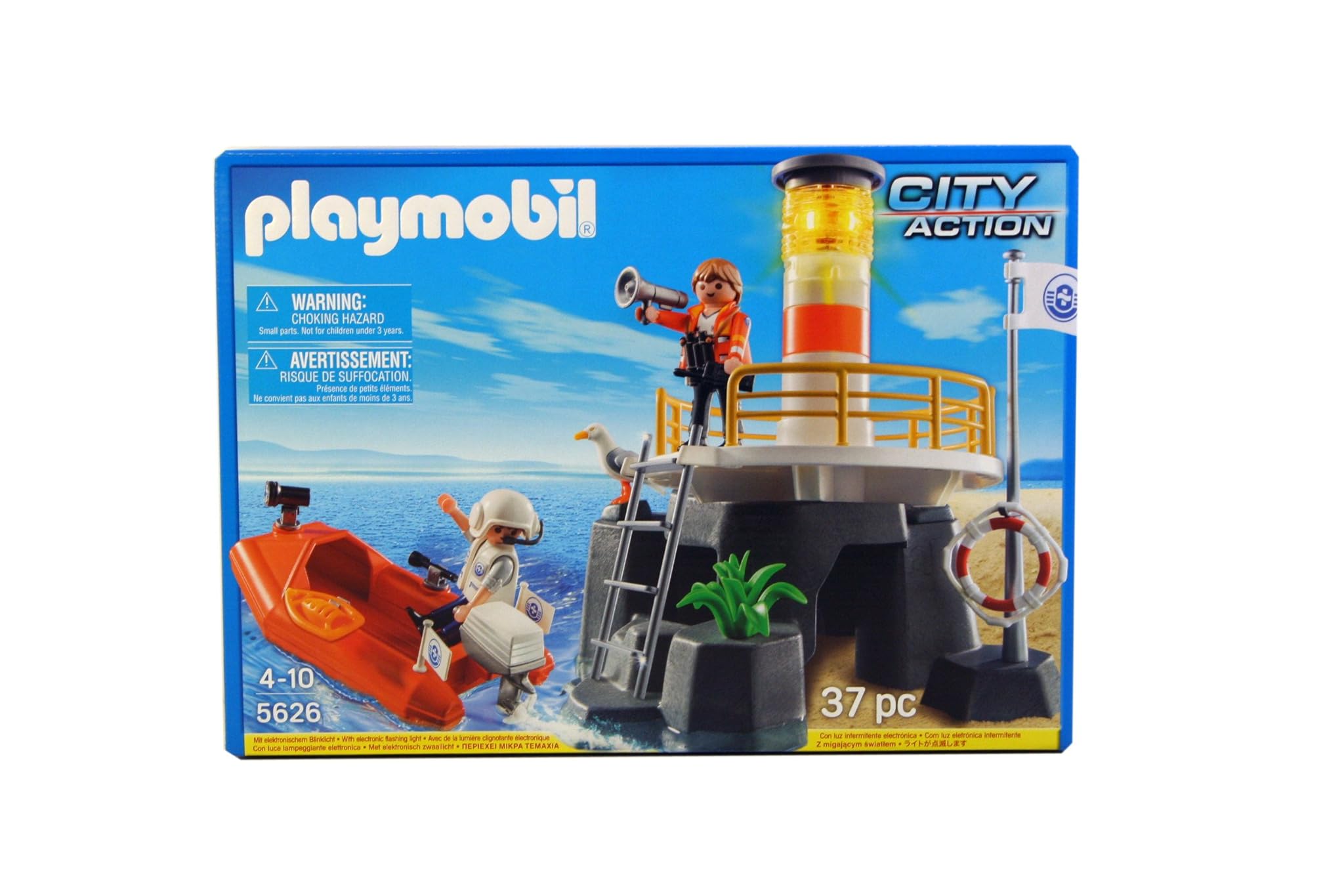 Playmobil Lighthouse - Set da gioco City Action con imbarcazione di salvataggio