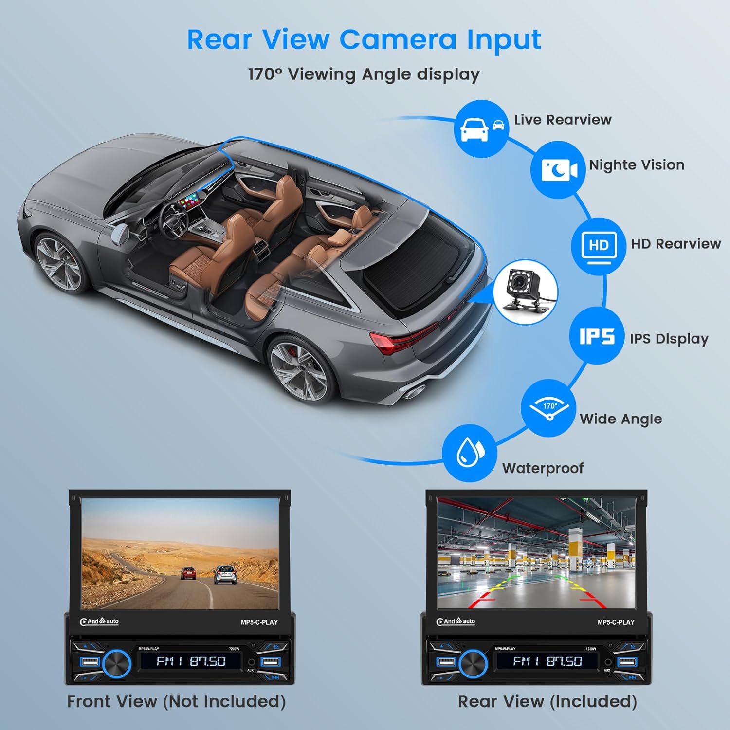 Hikity Autoradio 1 DIN Wireless CarPlay & Android Auto - immagine 4