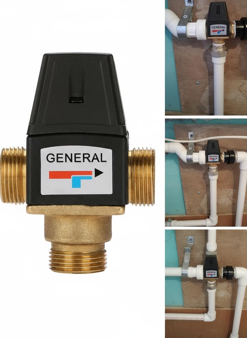 Valvola Miscelatrice Termostatica in Ottone a 3 Vie DN20 - immagine 2