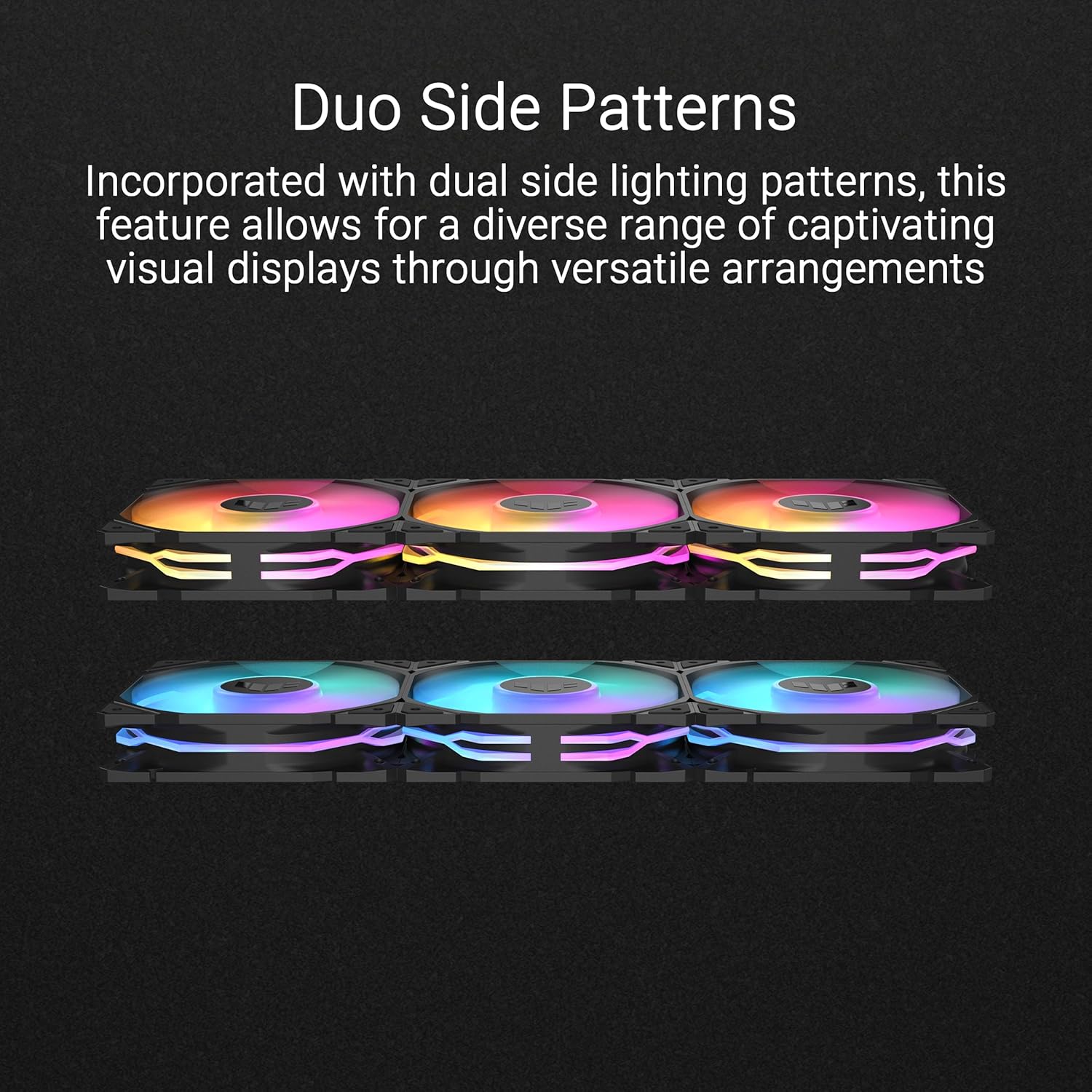 Asus TUF GAMING TR120 FAN ARGB REVERSE BLACK (3 pezzi) - immagine 6