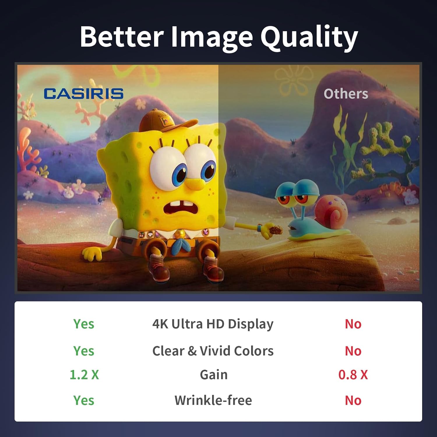 Casiris Schermo per Proiettore Portatile 100 Pollici - immagine 2