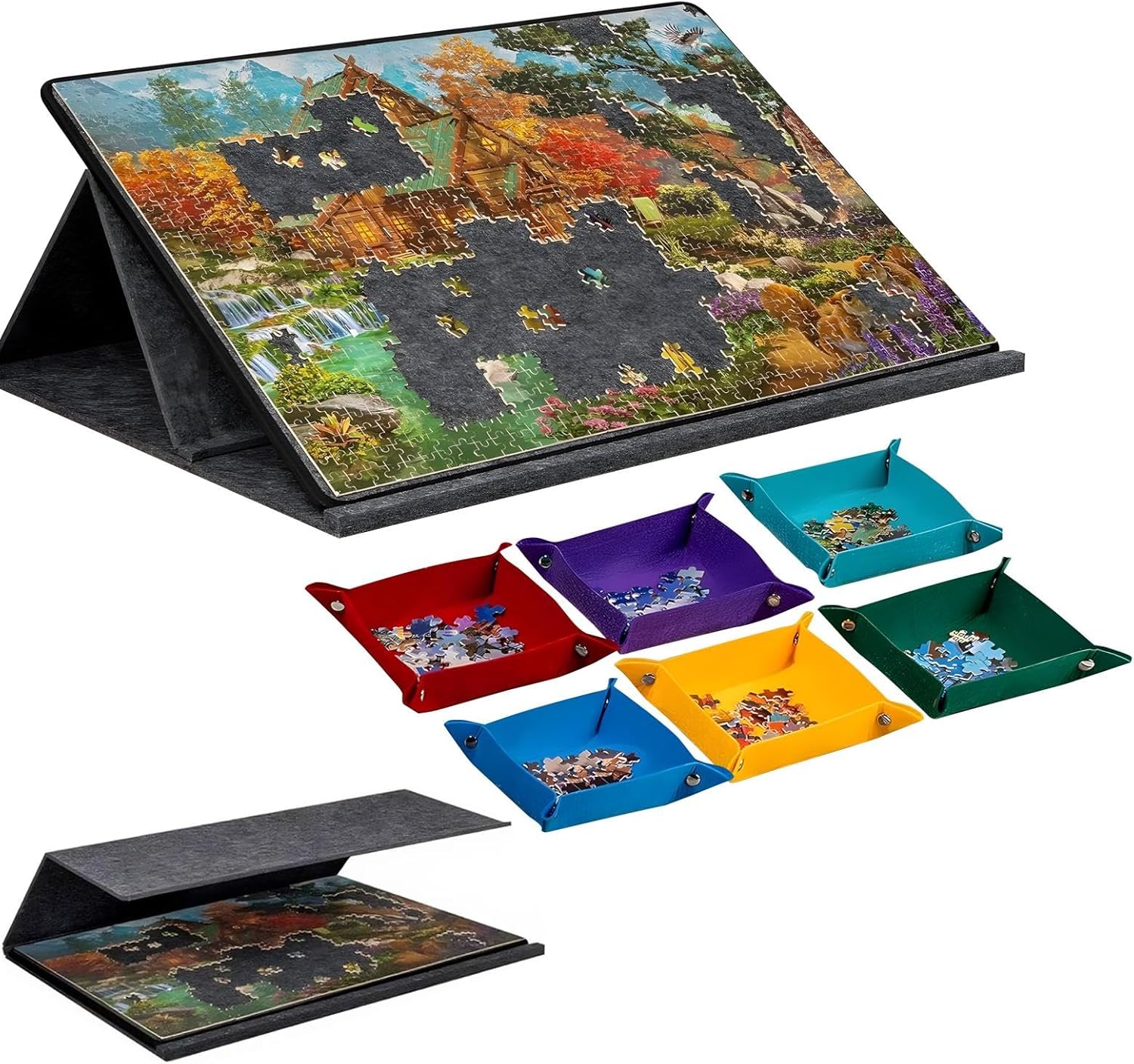 BUERPINKING Tavolo Puzzle Pieghevole 1000 Pezzi - immagine 1