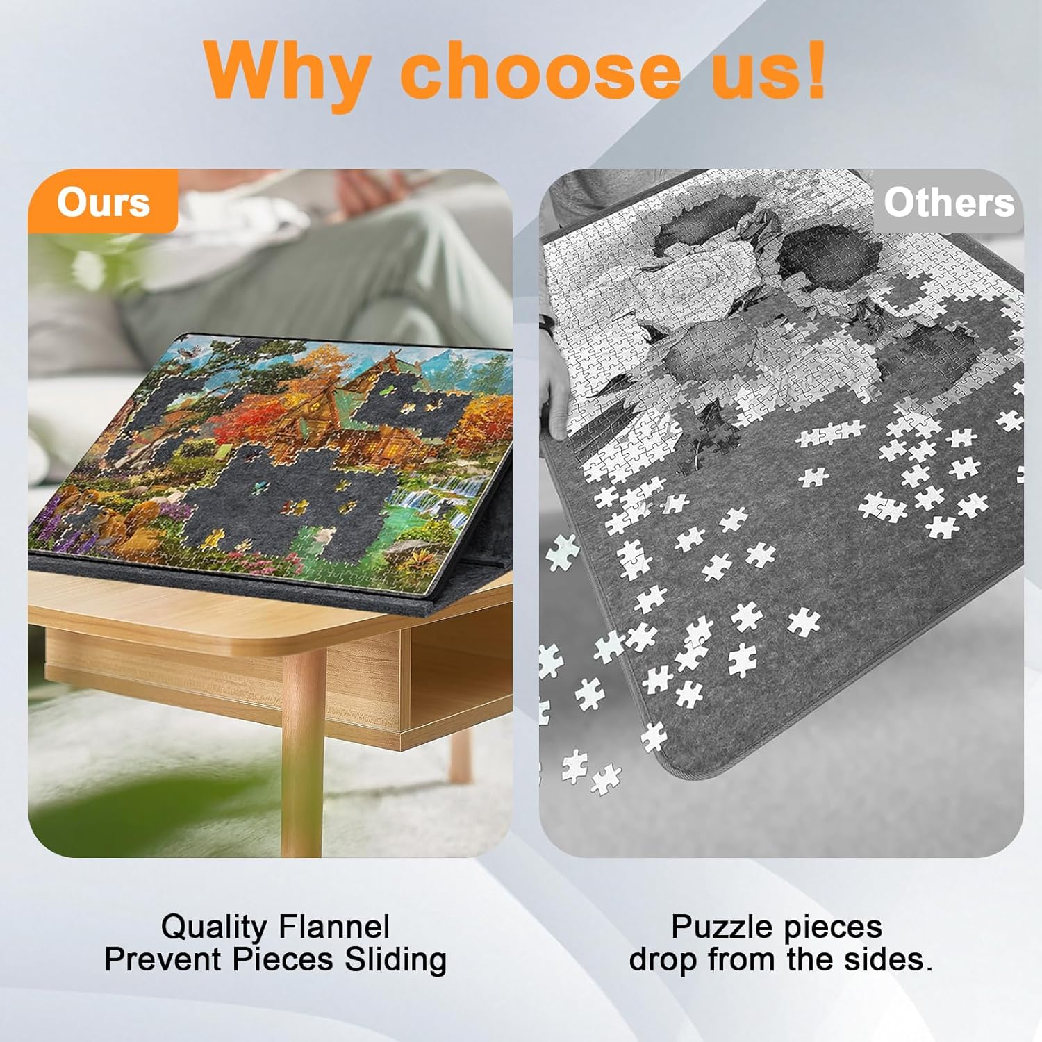 BUERPINKING Tavolo Puzzle Pieghevole 1000 Pezzi - immagine 4