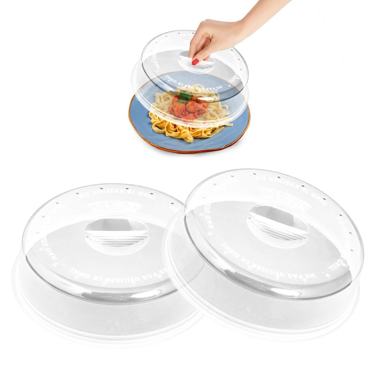 2 Coperchi Microonde Antischizzo 24cm