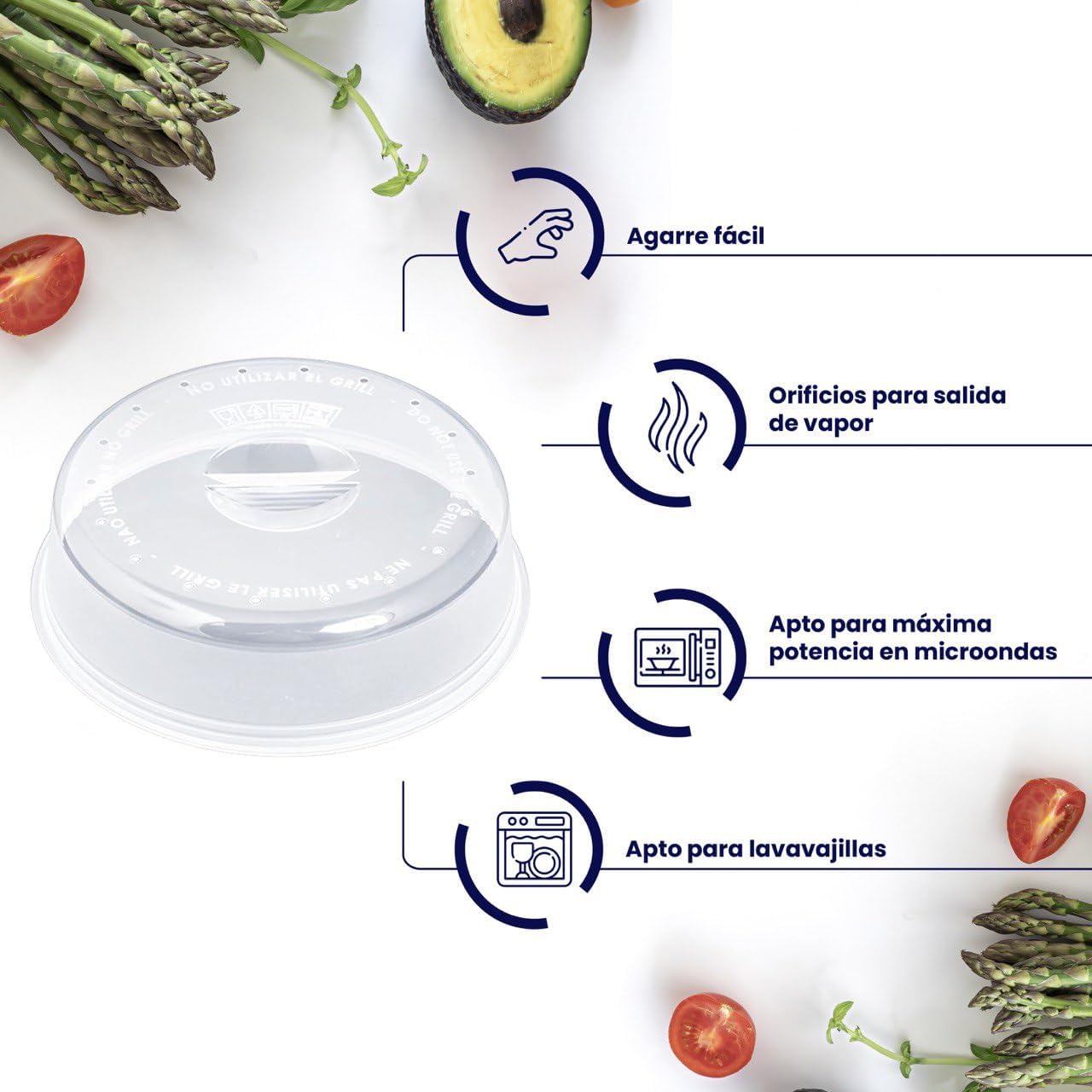 2 Coperchi Microonde Antischizzo 24cm - immagine 2