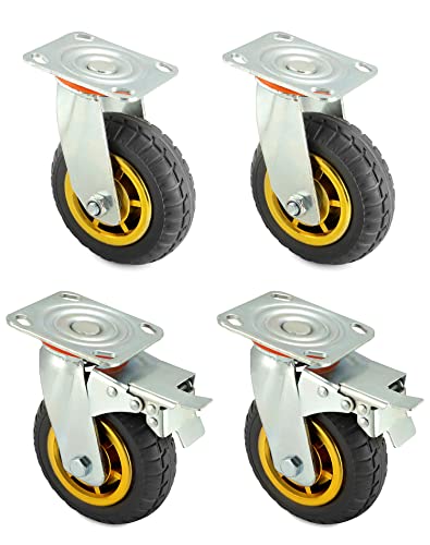 Qwork® Ruote Girevoli per Carichi Pesanti 150mm (4 pz)